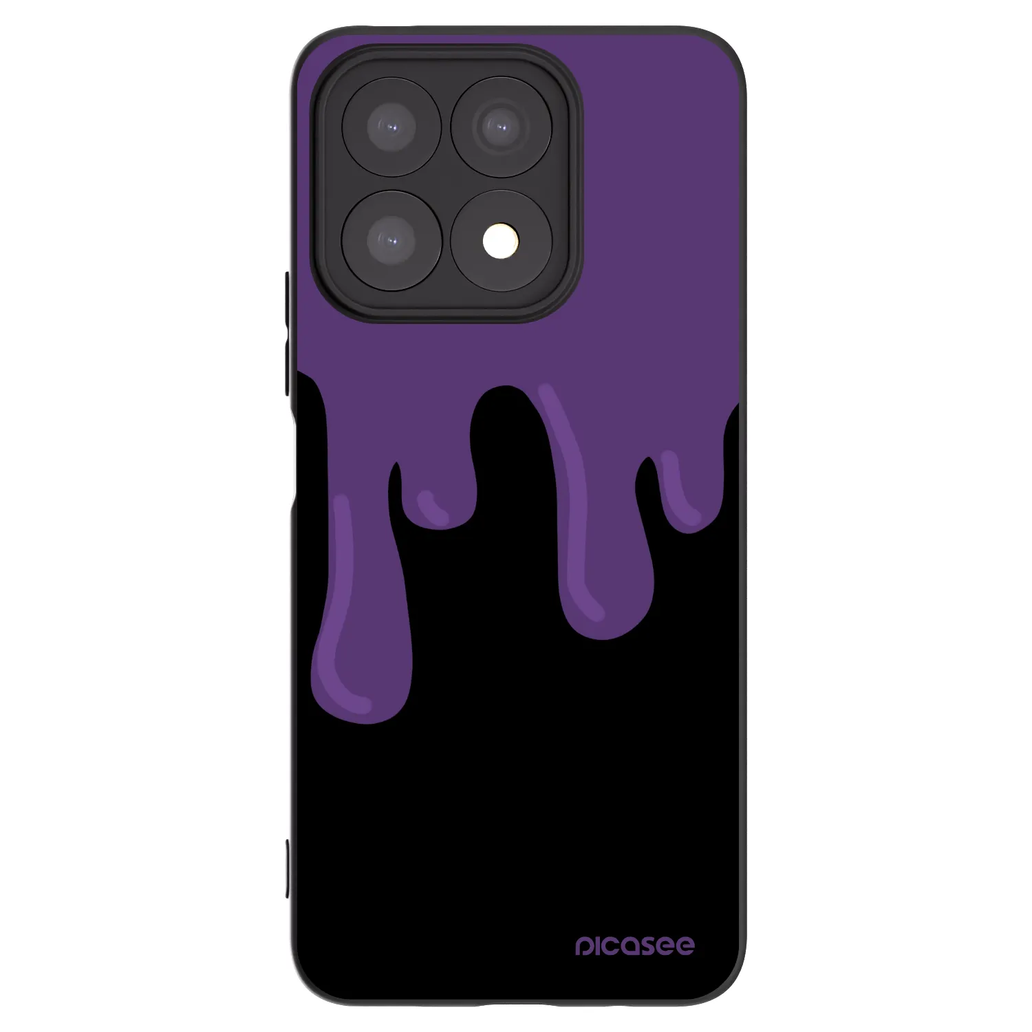 Picasee Μαύρη θήκη σιλικόνης για Honor X8a - Purple spooky
