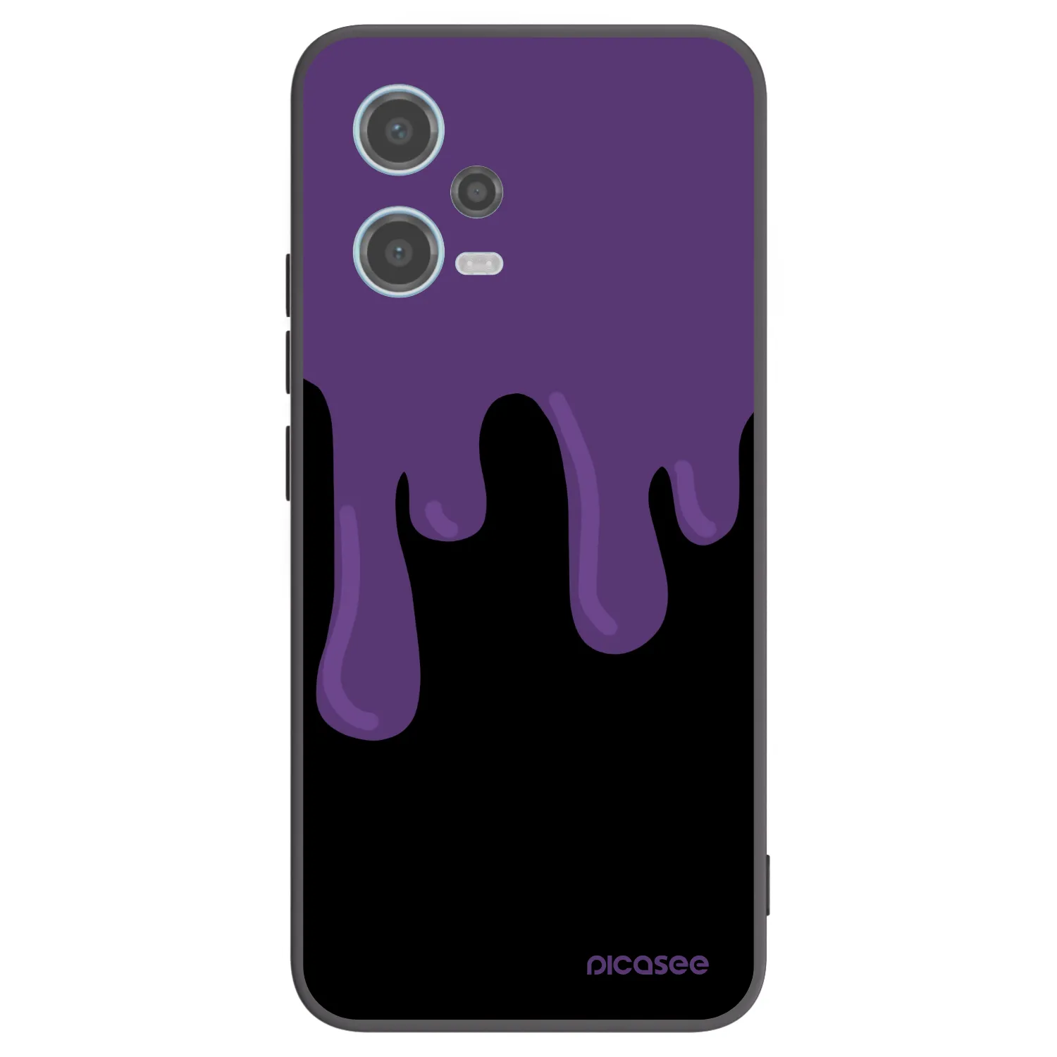 Picasee Μαύρη θήκη σιλικόνης για Xiaomi Redmi Note 12 5G - Purple spooky