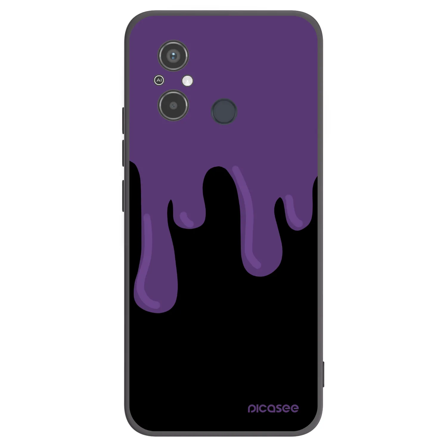 Picasee Μαύρη θήκη σιλικόνης για Xiaomi Redmi 12C - Purple spooky