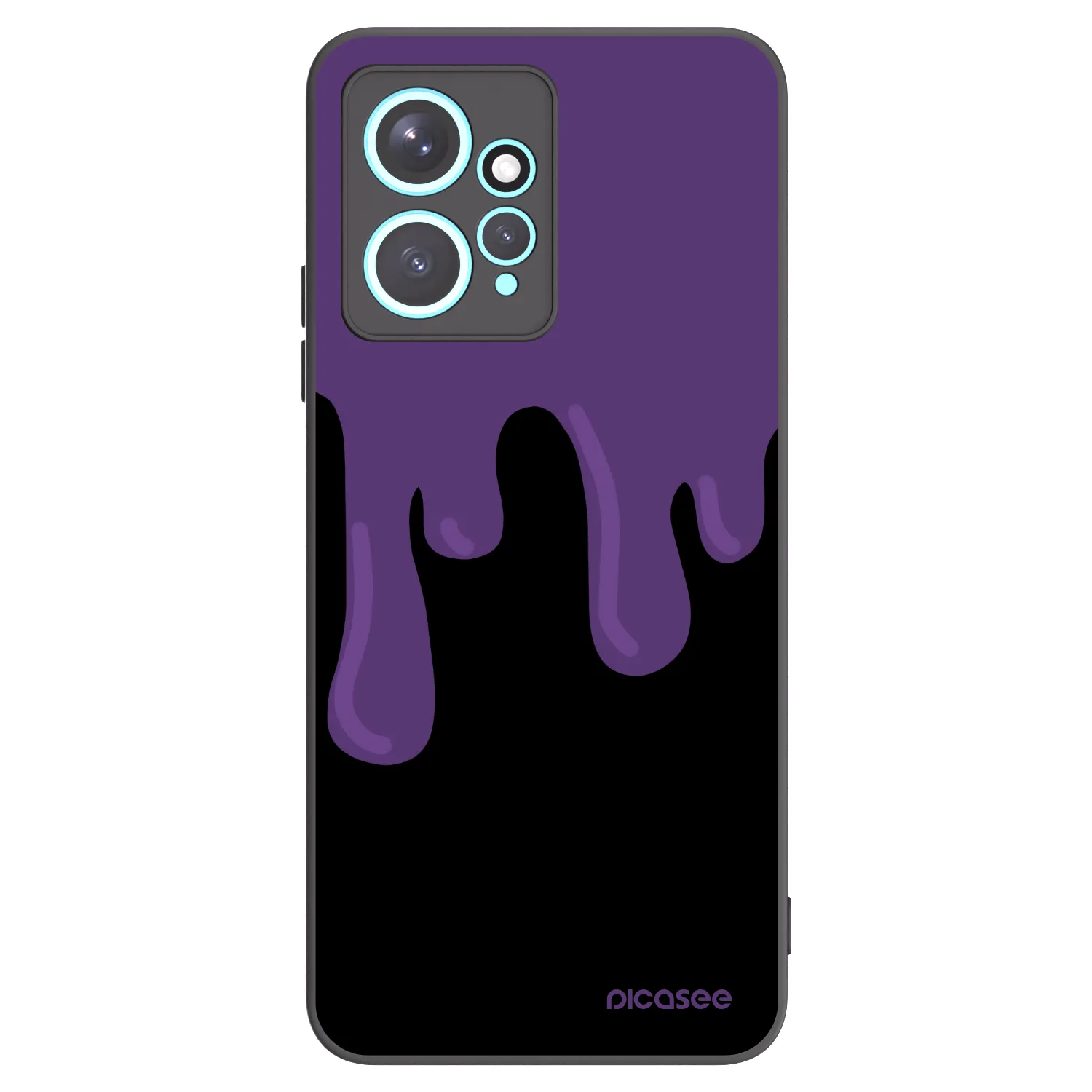 Picasee Μαύρη θήκη σιλικόνης για Xiaomi Redmi Note 12 4G - Purple spooky