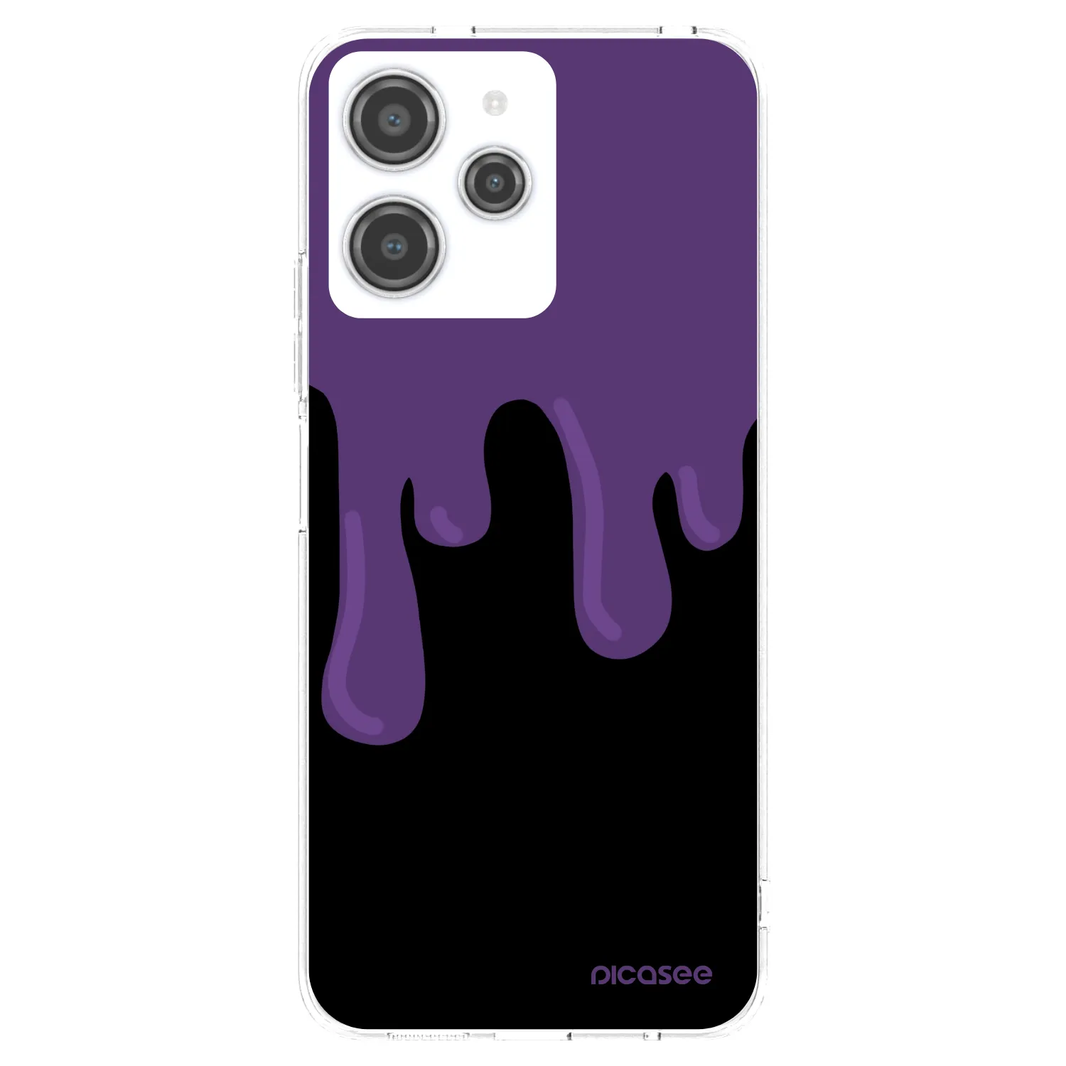 Picasee διαφανής θήκη σιλικόνης Xiaomi Redmi 12 4G - Purple spooky