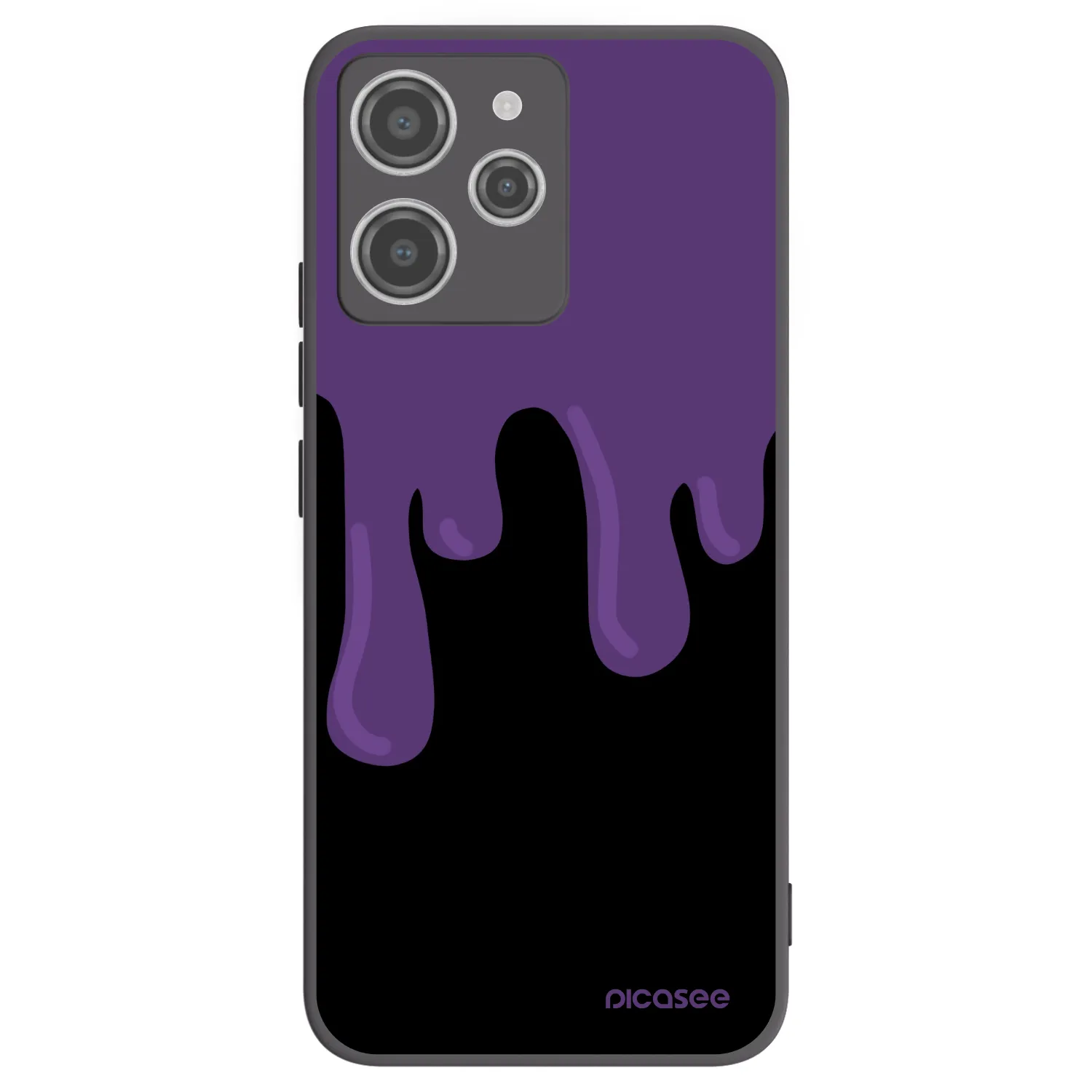 Picasee Μαύρη θήκη σιλικόνης για Xiaomi Redmi 12 4G - Purple spooky