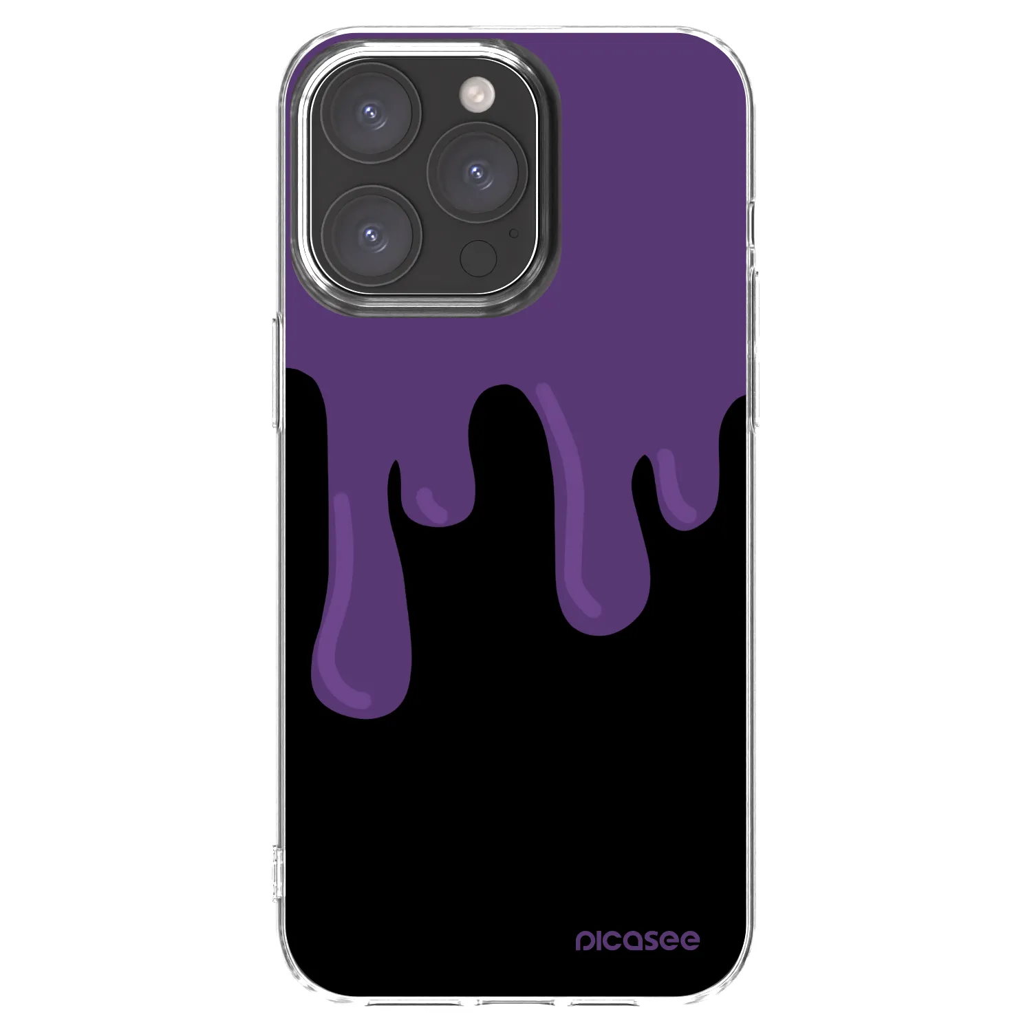 Picasee διαφανής θήκη σιλικόνης Apple iPhone 15 Pro Max - Purple spooky