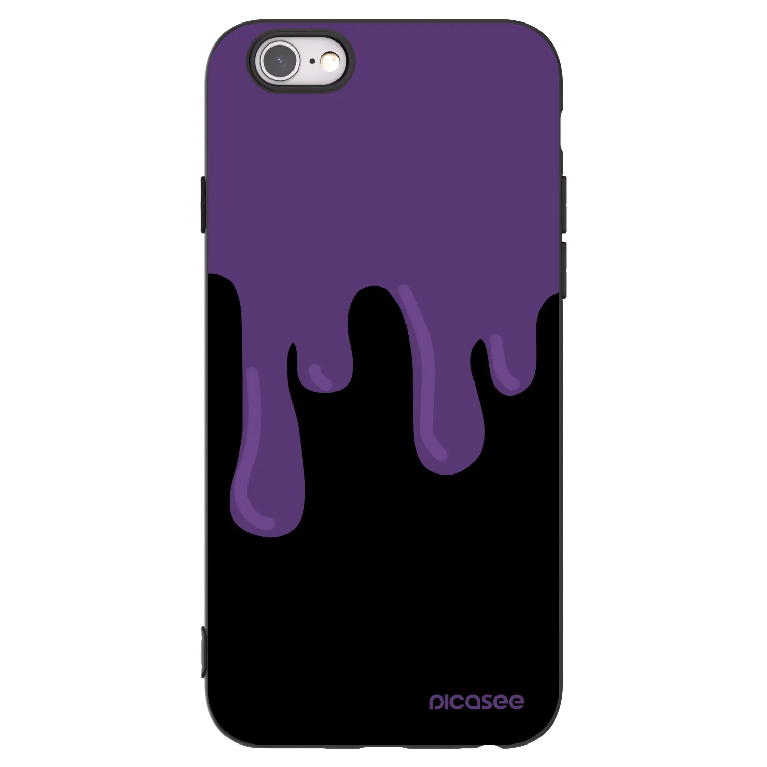 Picasee Μαύρη θήκη σιλικόνης για Apple iPhone 6/6S - Purple spooky