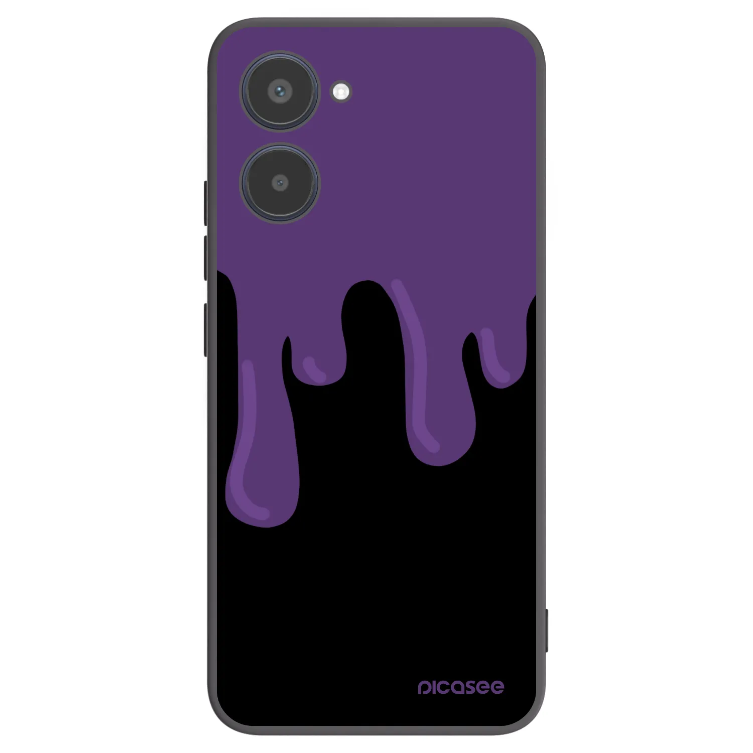 Picasee Μαύρη θήκη σιλικόνης για Realme 10 4G - Purple spooky