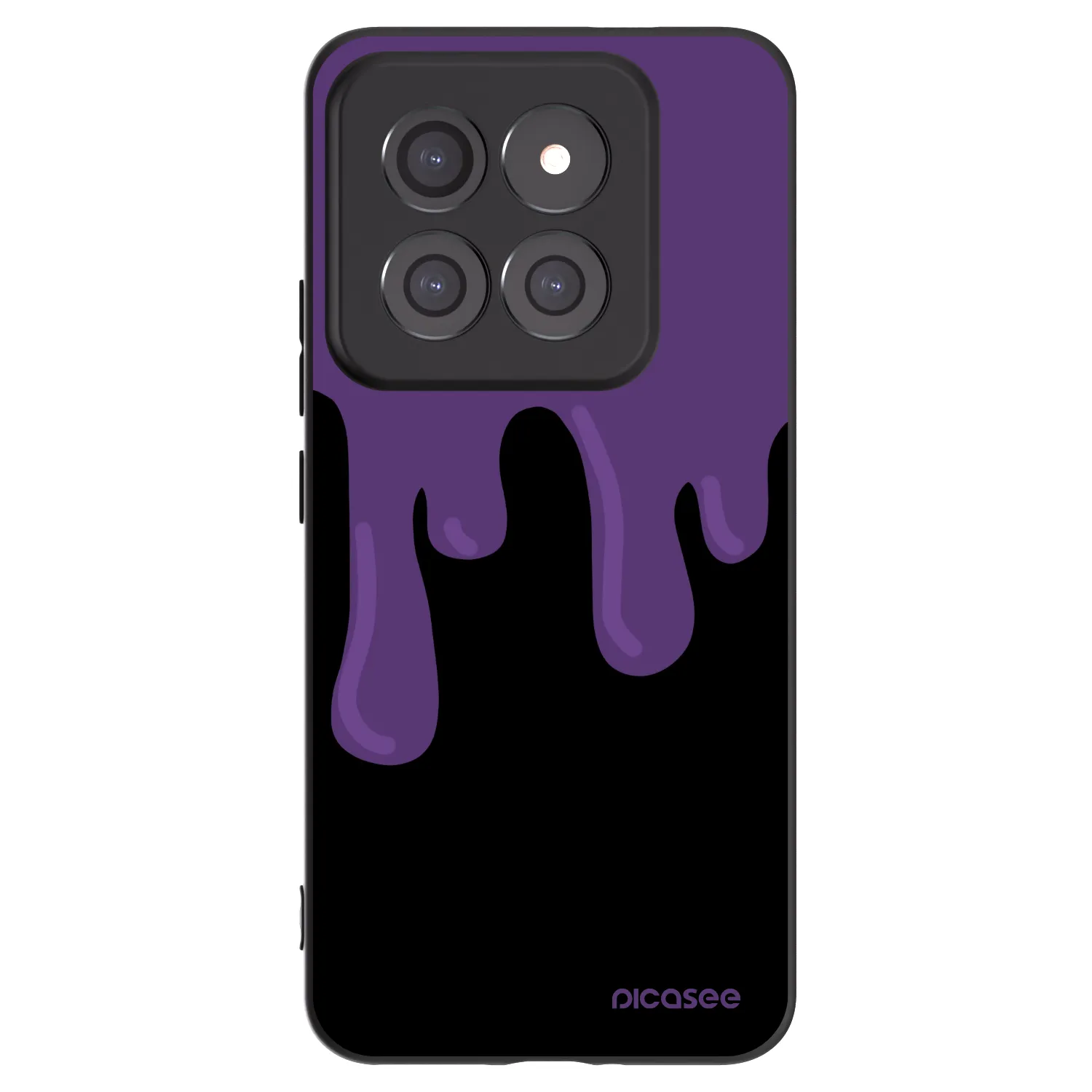 Picasee Μαύρη θήκη σιλικόνης για Xiaomi 14 Pro - Purple spooky