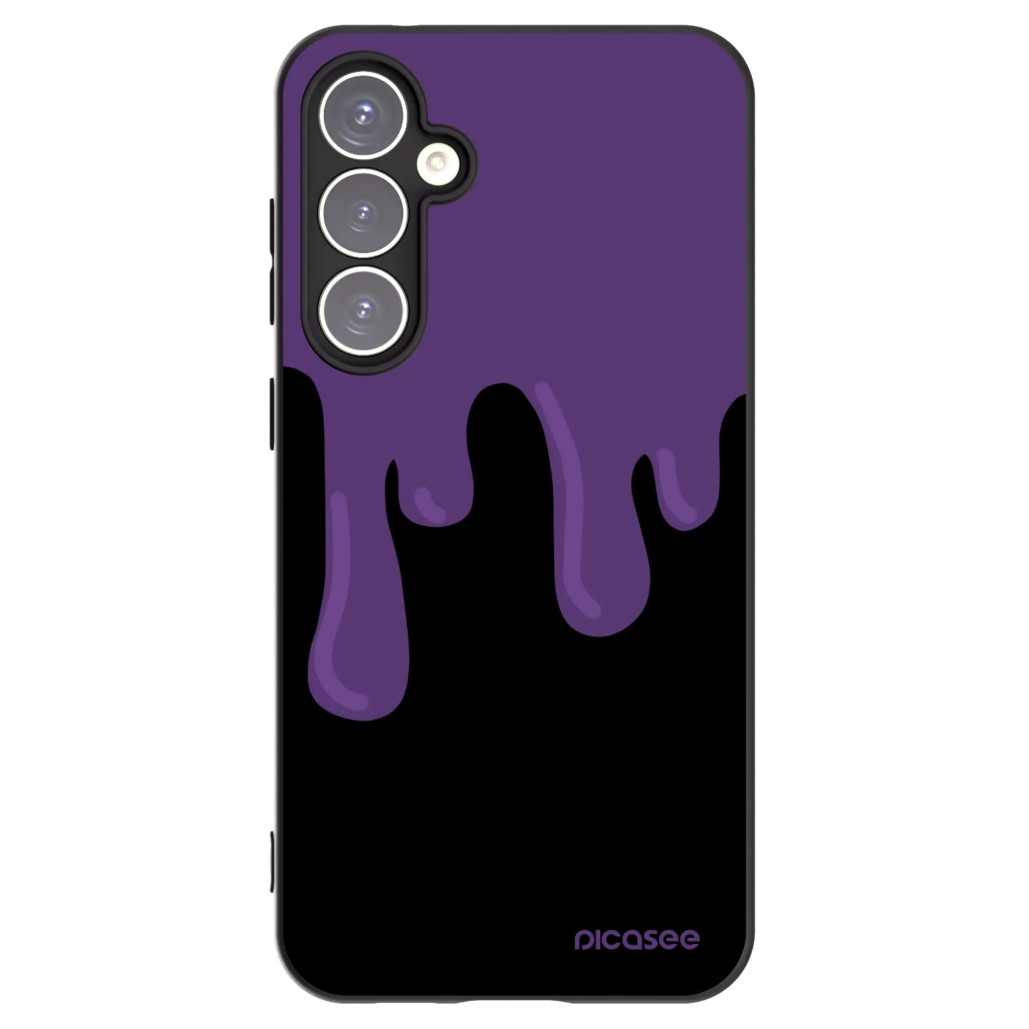 Picasee Μαύρη θήκη σιλικόνης για Samsung Galaxy S23 FE S711B - Purple spooky