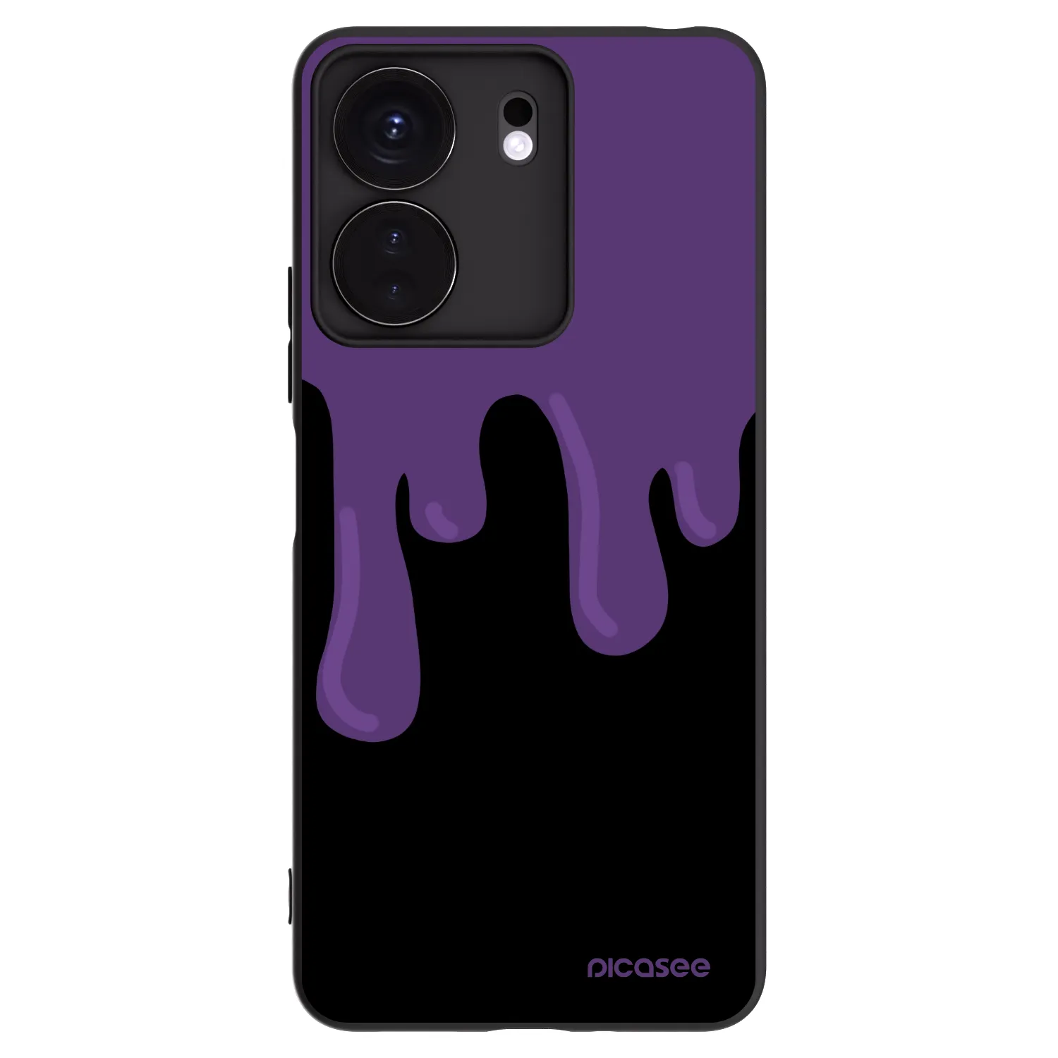 Picasee Μαύρη θήκη σιλικόνης για Xiaomi Redmi 13C 4G - Purple spooky