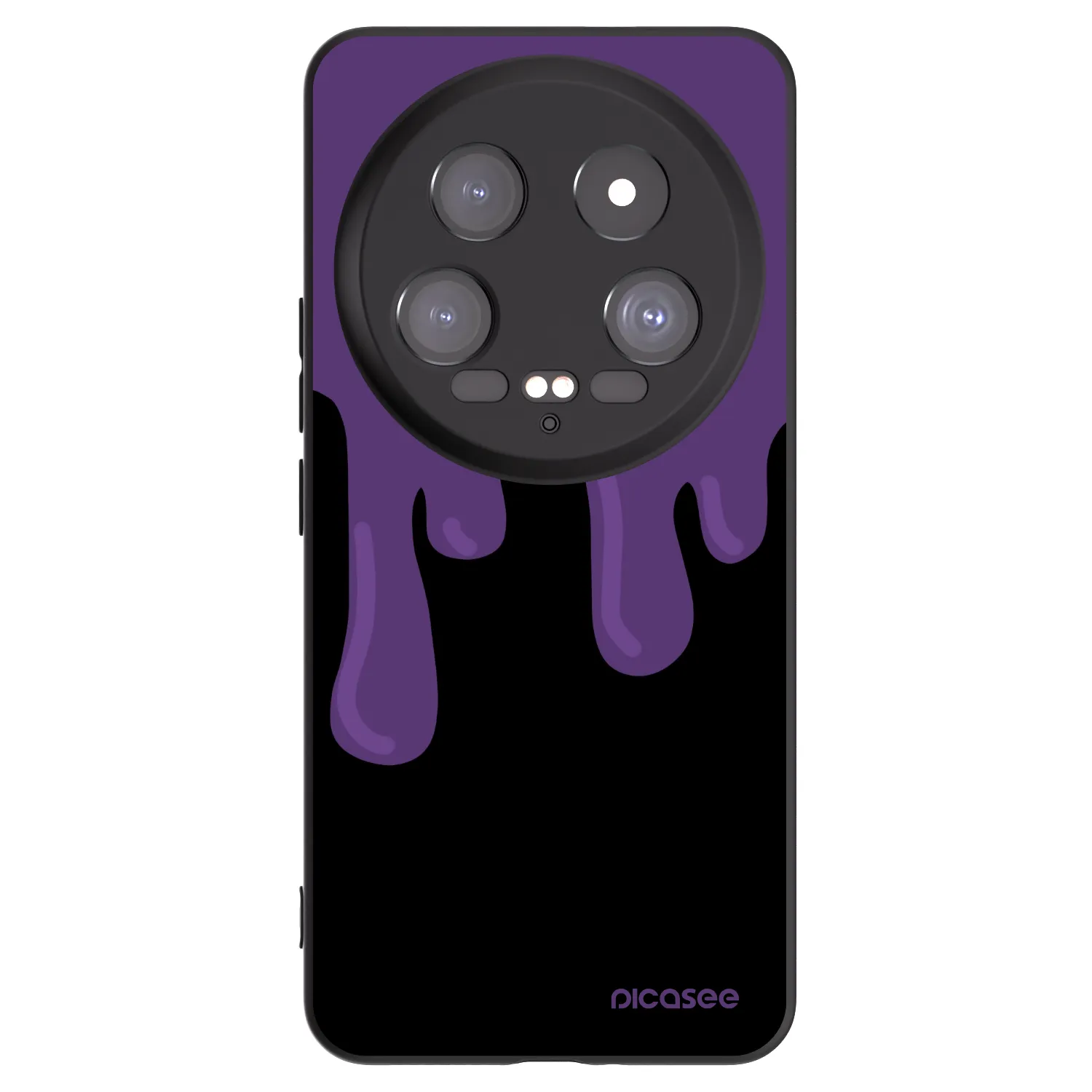 Picasee Μαύρη θήκη σιλικόνης για Xiaomi 14 Ultra - Purple spooky