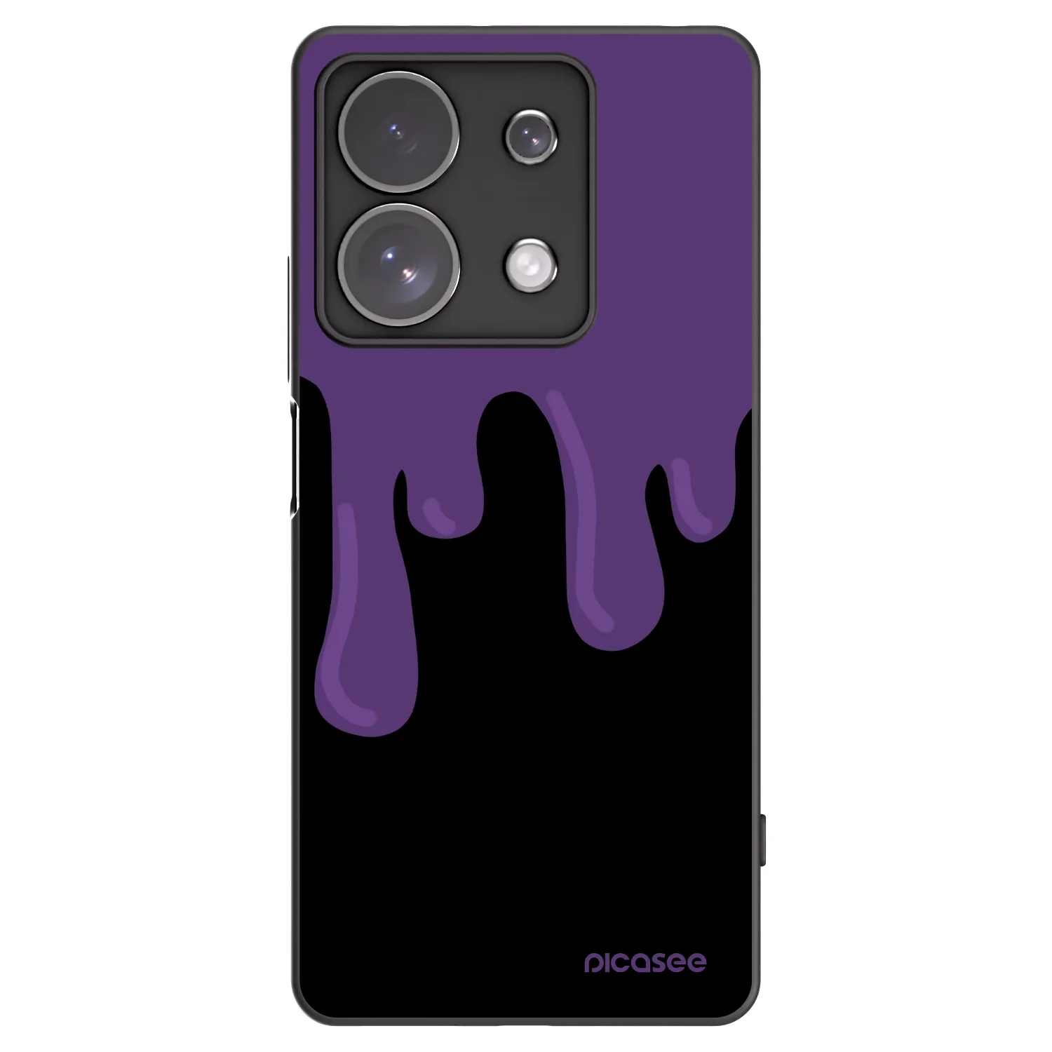 Picasee Μαύρη θήκη σιλικόνης για Xiaomi Redmi Note 13 Pro 4G - Purple spooky