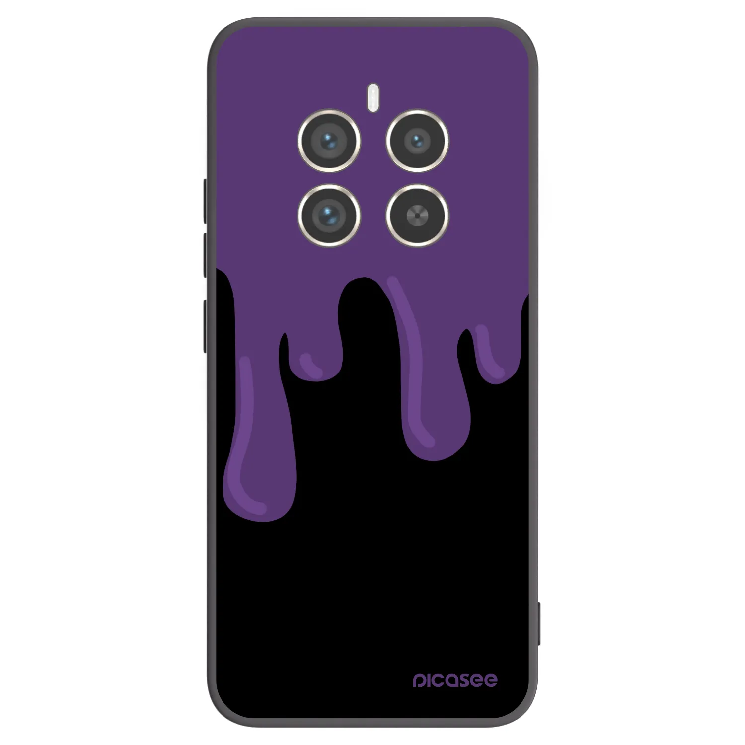 Picasee Μαύρη θήκη σιλικόνης για Realme 12 Pro 5G - Purple spooky