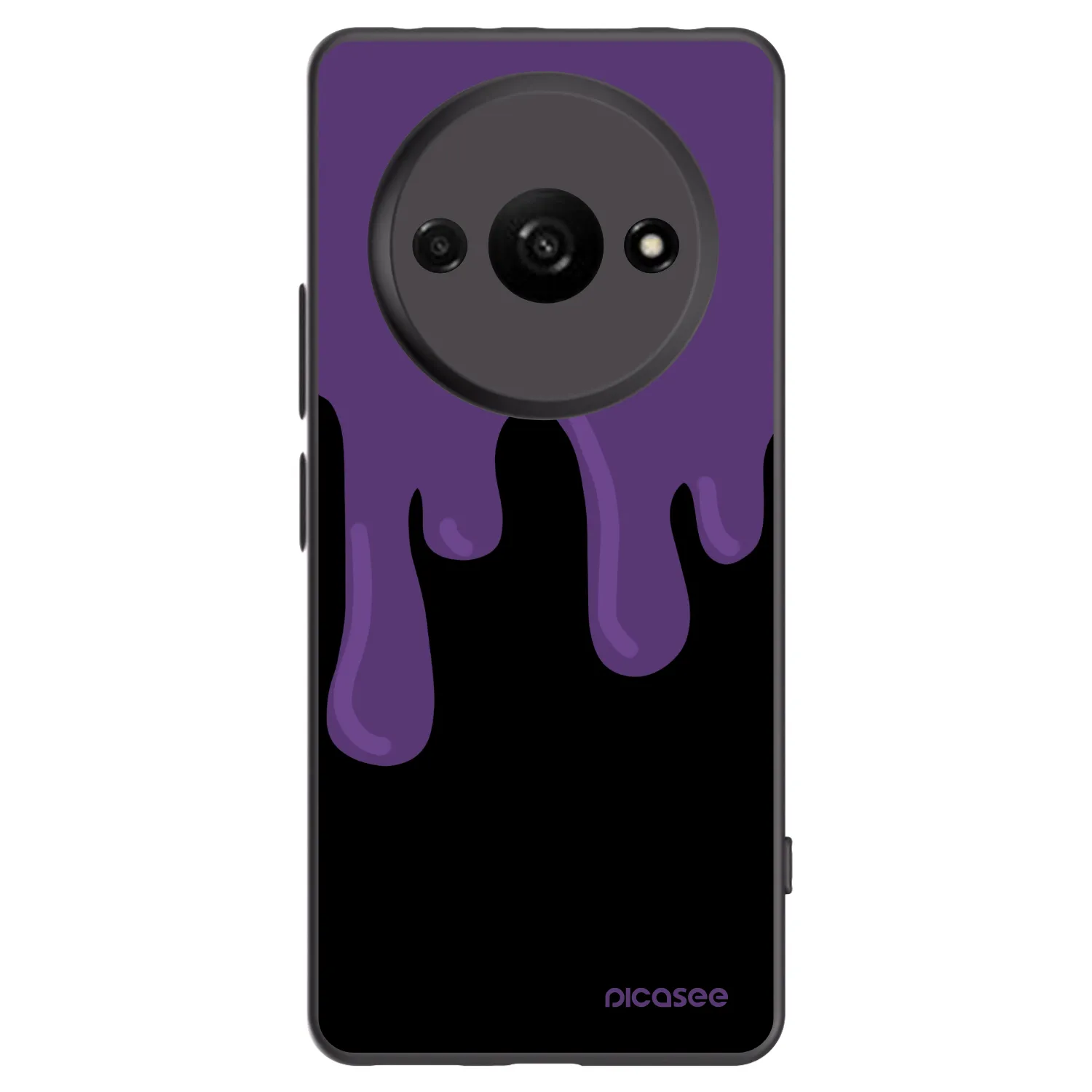 Picasee Μαύρη θήκη σιλικόνης για Xiaomi Redmi A3 - Purple spooky