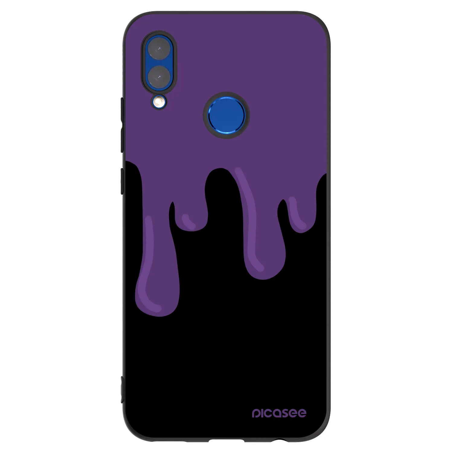 Picasee Μαύρη θήκη σιλικόνης για Huawei P Smart 2019 - Purple spooky