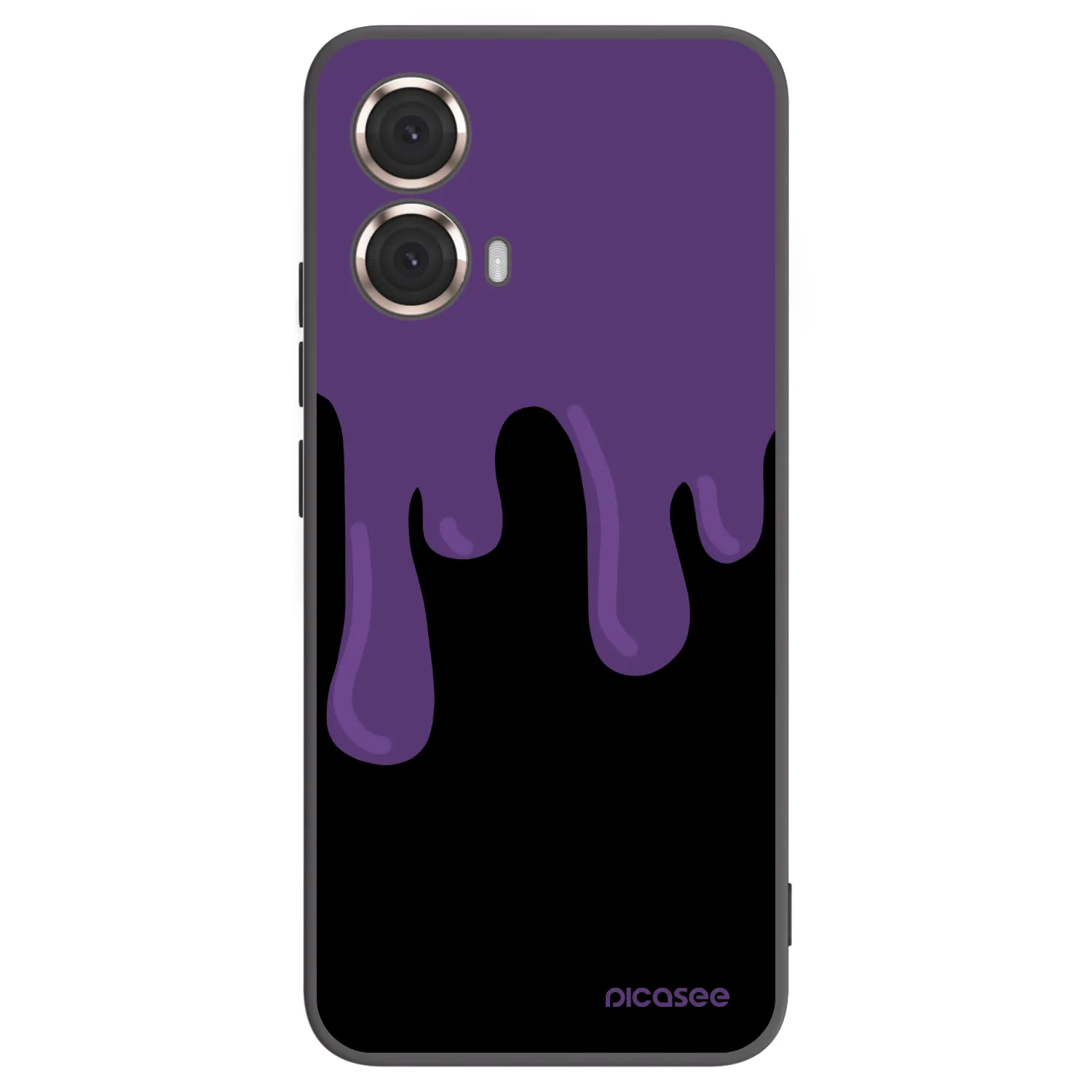 Picasee Μαύρη θήκη σιλικόνης για Motorola Moto G85 - Purple spooky