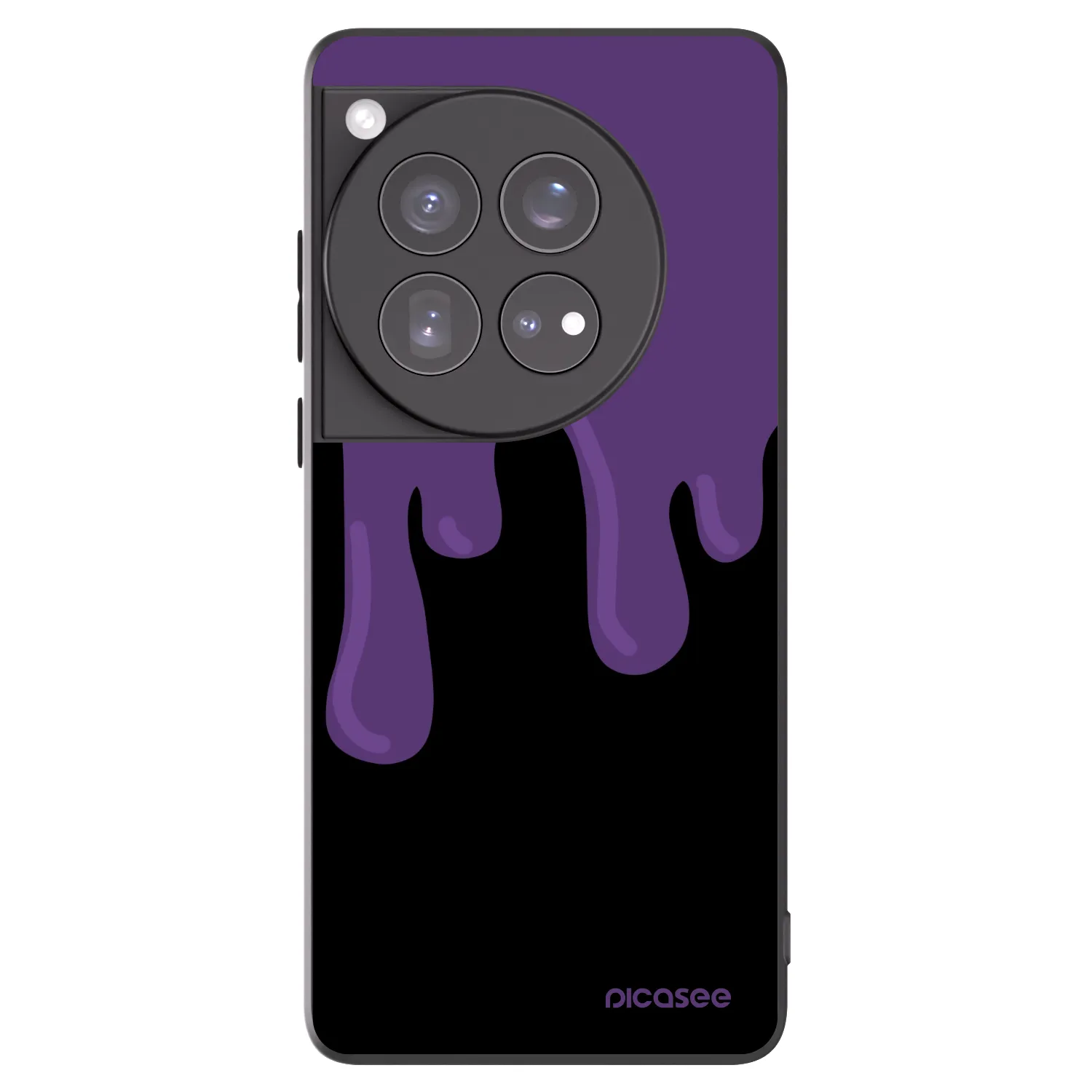 Picasee Μαύρη θήκη σιλικόνης για OnePlus 12 5G - Purple spooky
