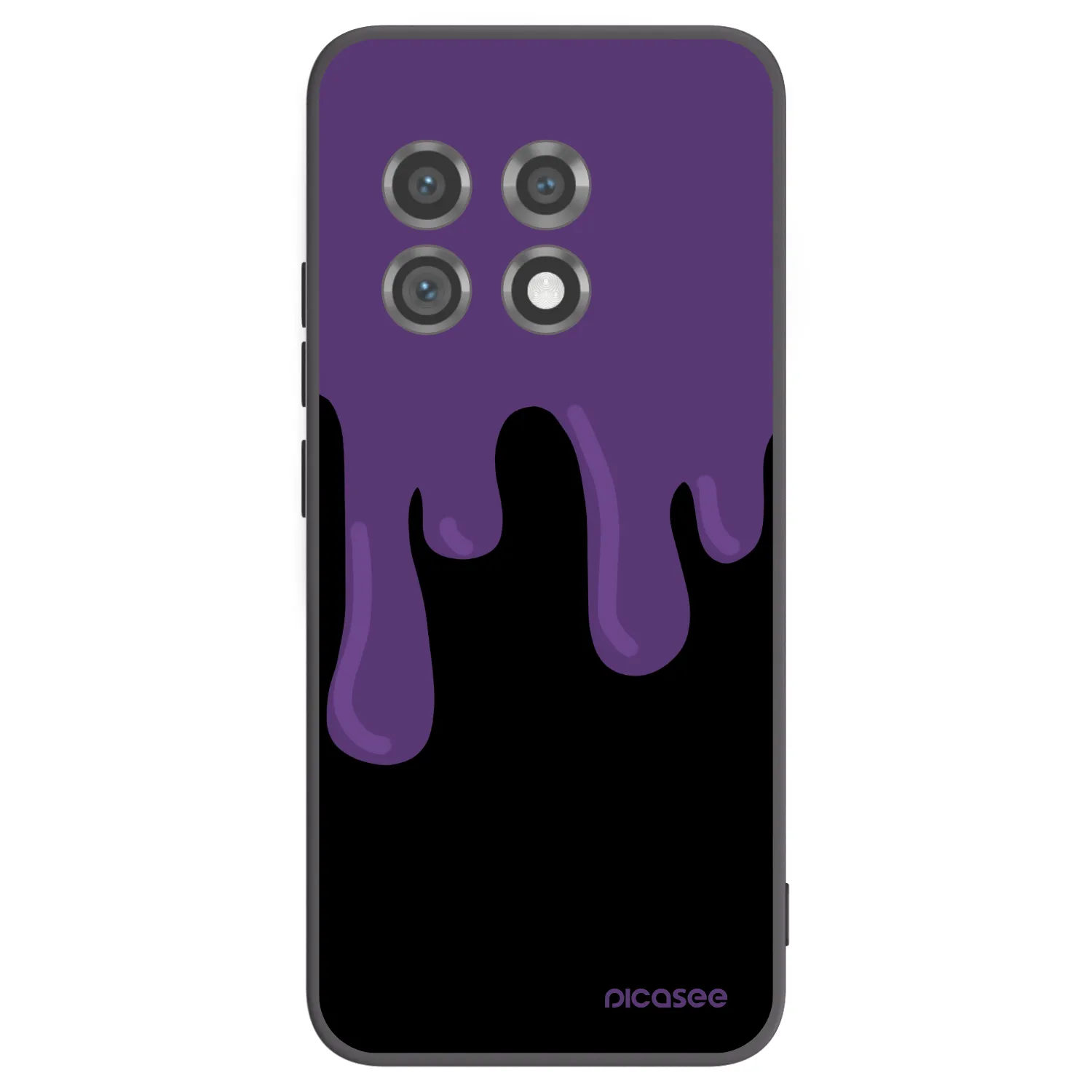Picasee Μαύρη θήκη σιλικόνης για OnePlus 11 5G - Purple spooky