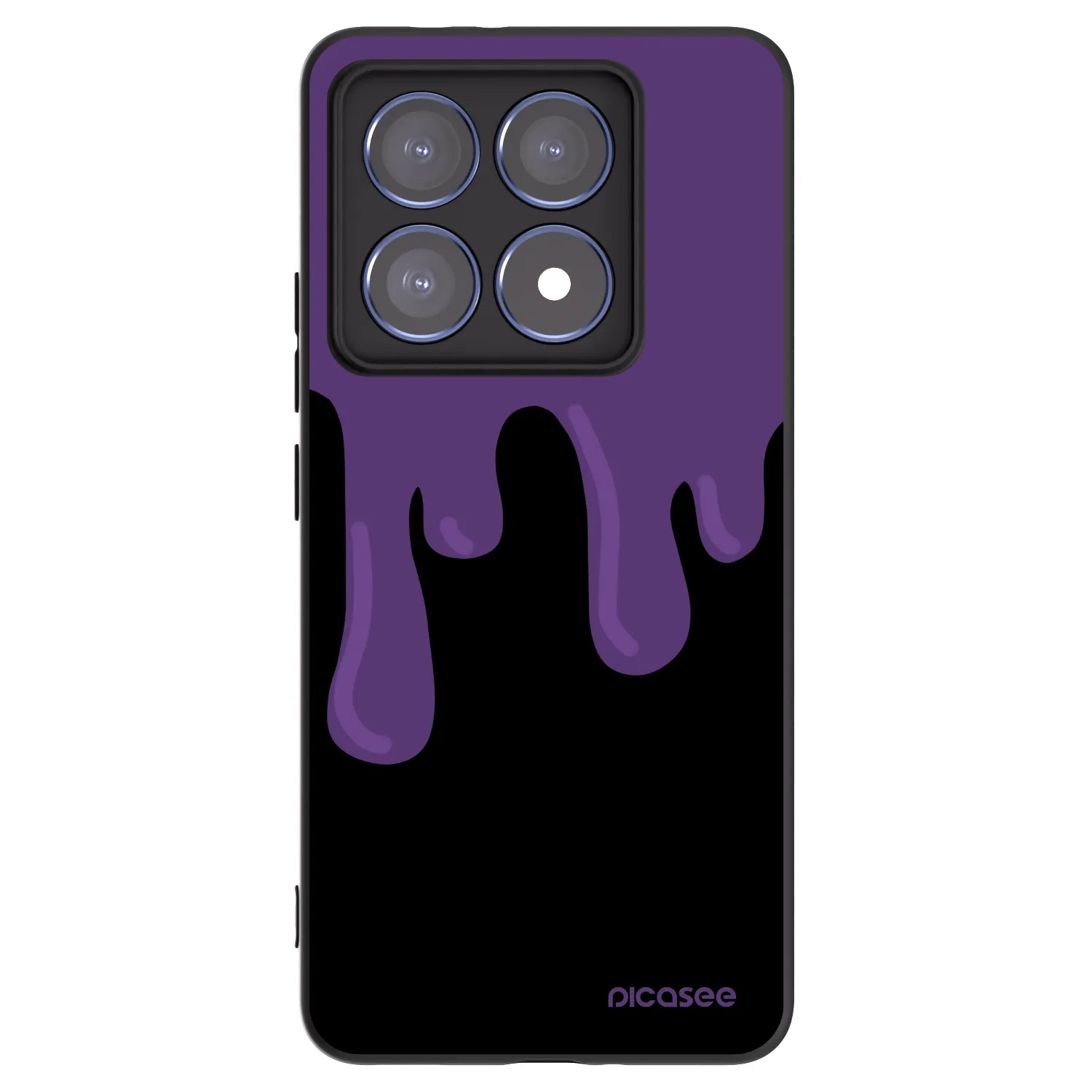 Picasee Μαύρη θήκη σιλικόνης για Xiaomi 14T Pro - Purple spooky