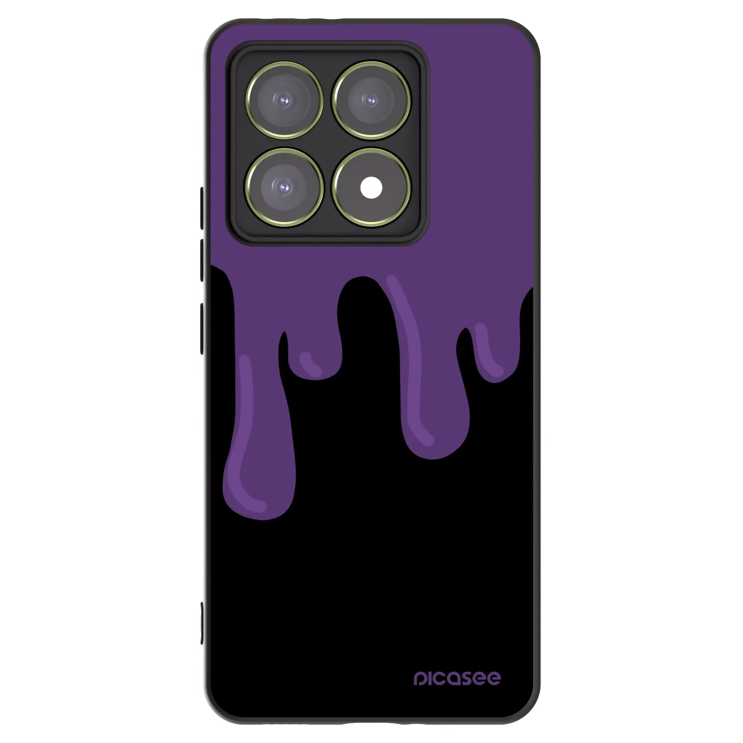Picasee Μαύρη θήκη σιλικόνης για Xiaomi 14T - Purple spooky