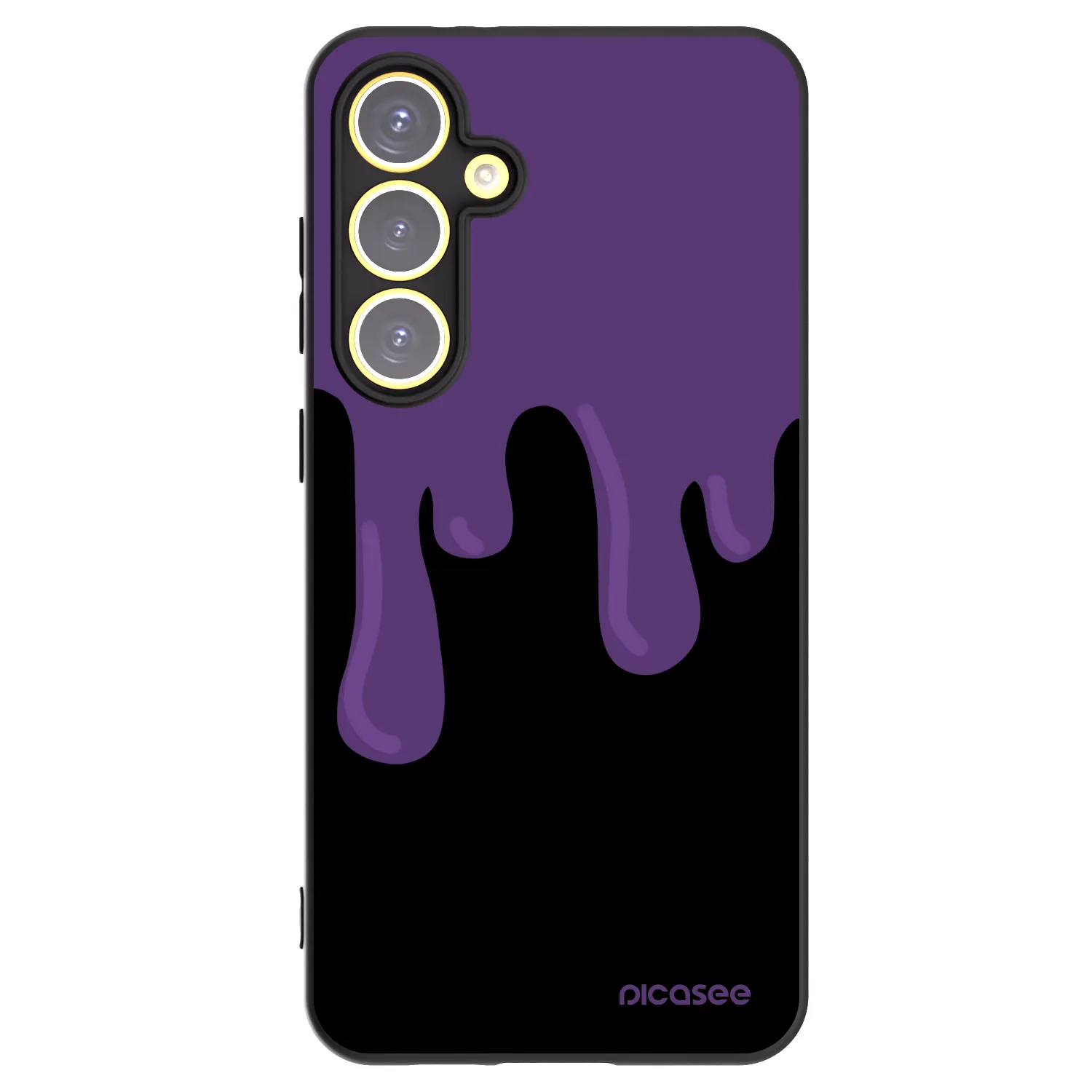 Picasee Μαύρη θήκη σιλικόνης για Samsung Galaxy S24 FE S721B - Purple spooky