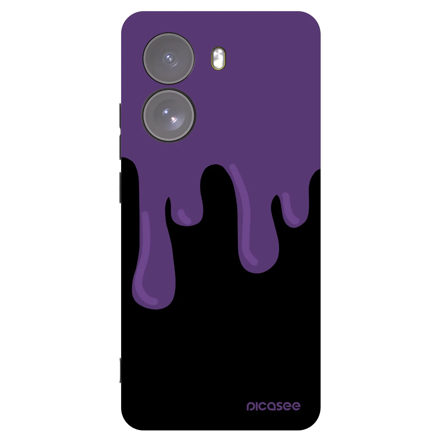 Picasee Μαύρη θήκη σιλικόνης για Xiaomi Poco X7 - Purple spooky