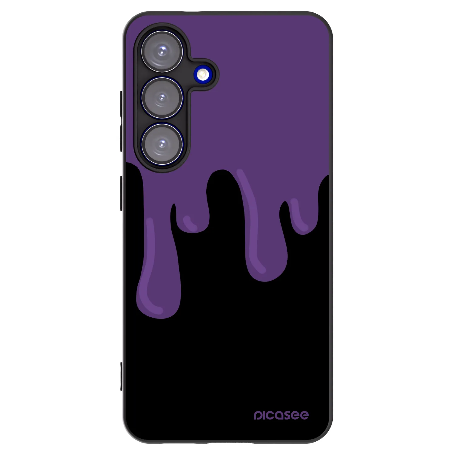 Picasee Μαύρη θήκη σιλικόνης για Samsung Galaxy S25 5G - Purple spooky