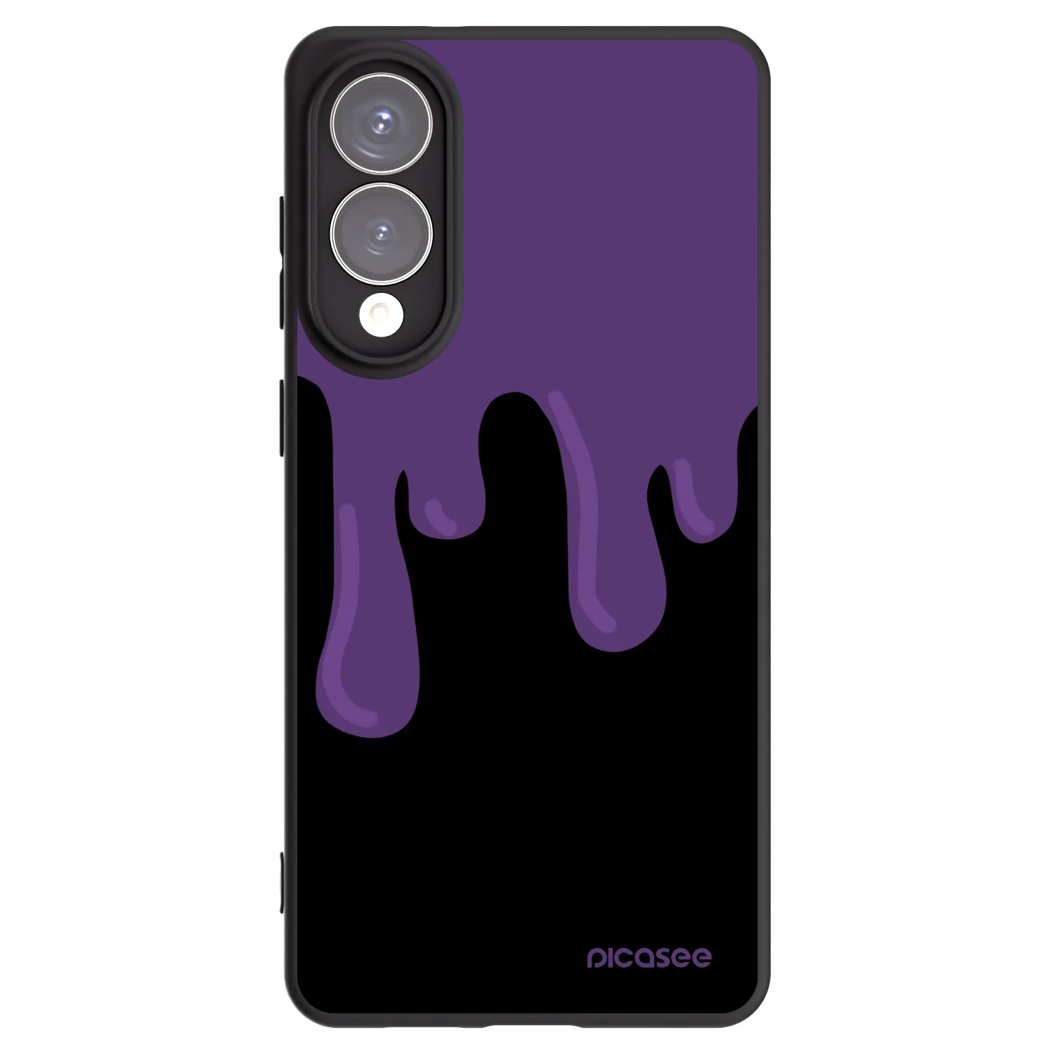 Picasee Μαύρη θήκη σιλικόνης για Samsung Galaxy S25 Edge 5G - Purple spooky