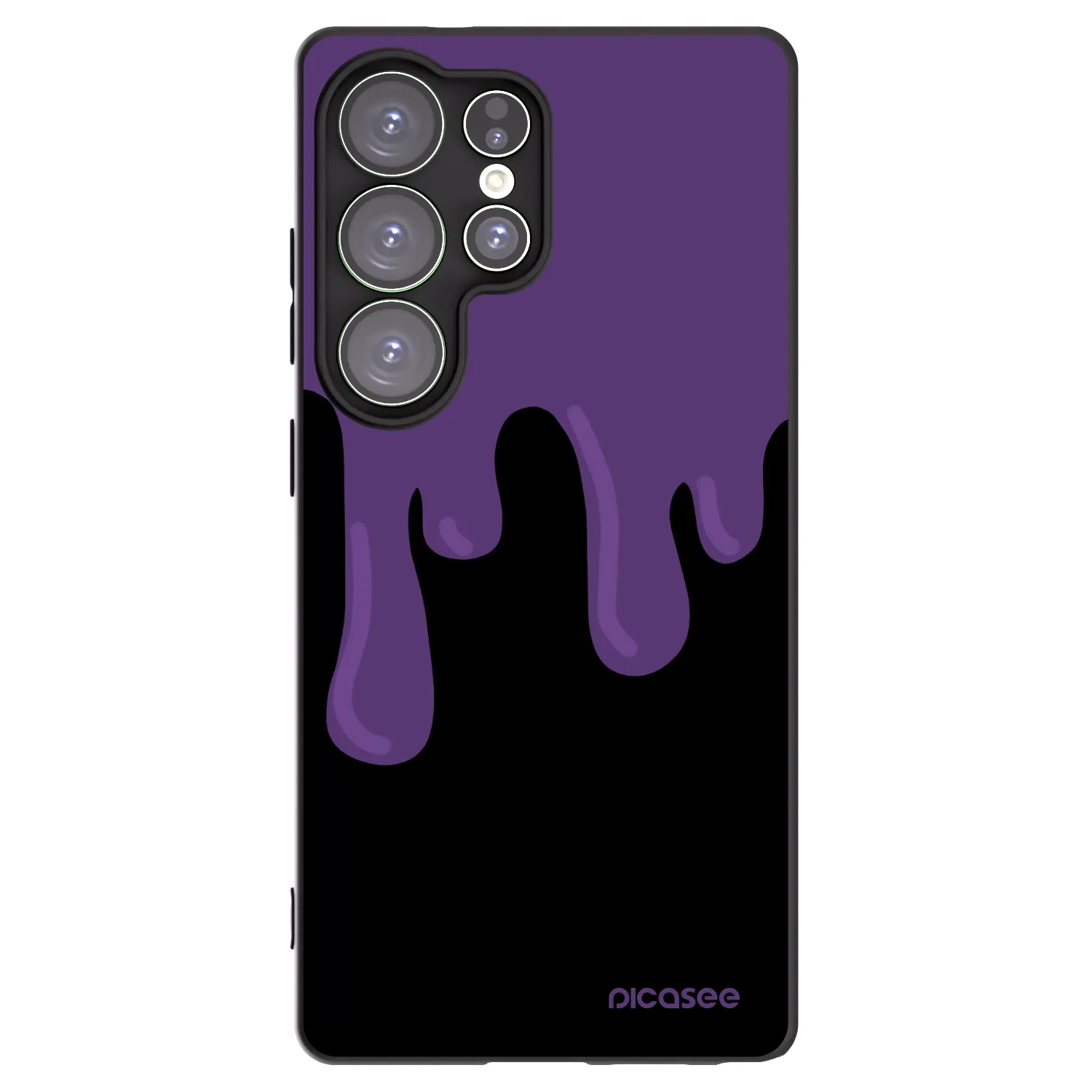 Picasee Μαύρη θήκη σιλικόνης για Samsung Galaxy S25 Ultra 5G - Purple spooky