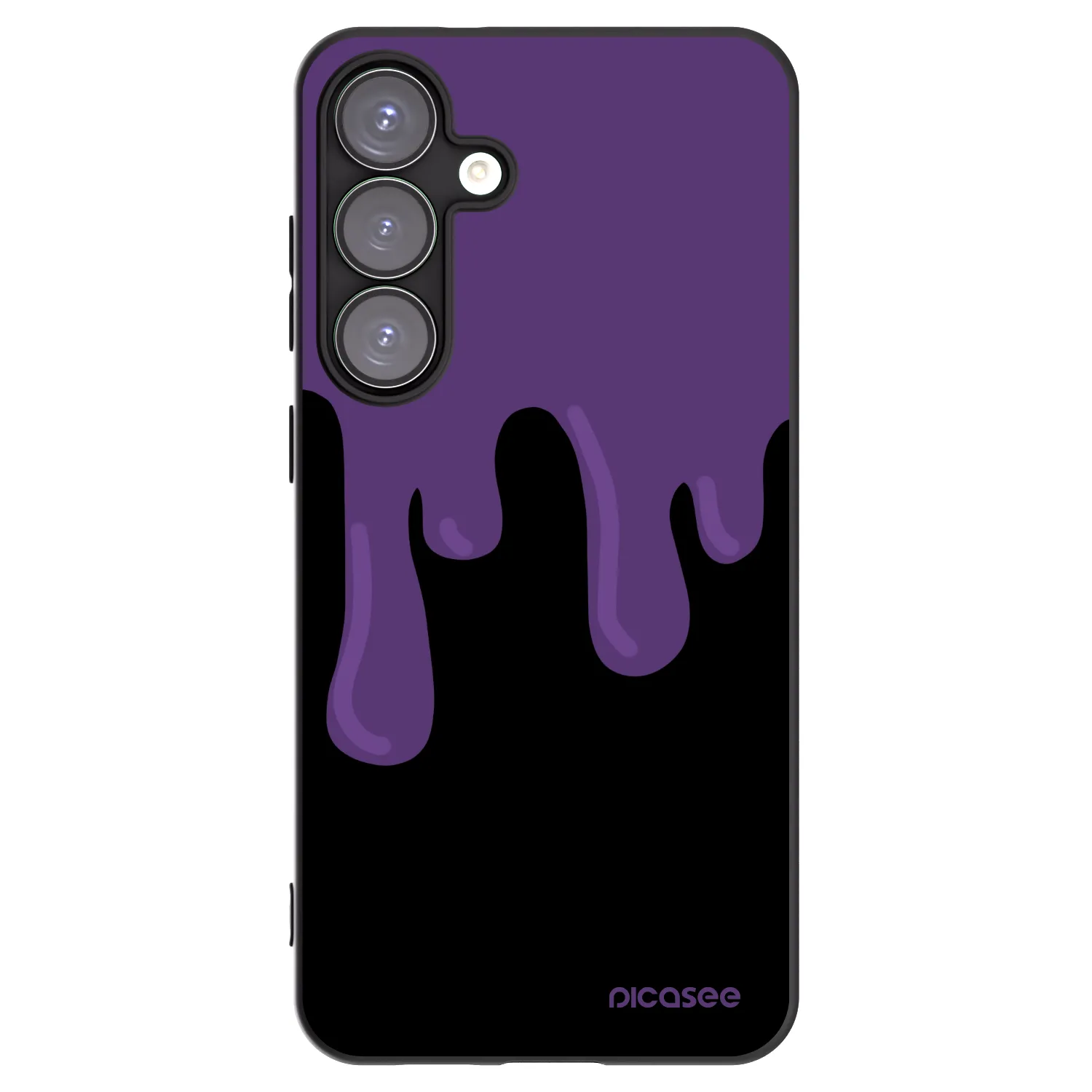 Picasee Μαύρη θήκη σιλικόνης για Samsung Galaxy S25+ 5G - Purple spooky