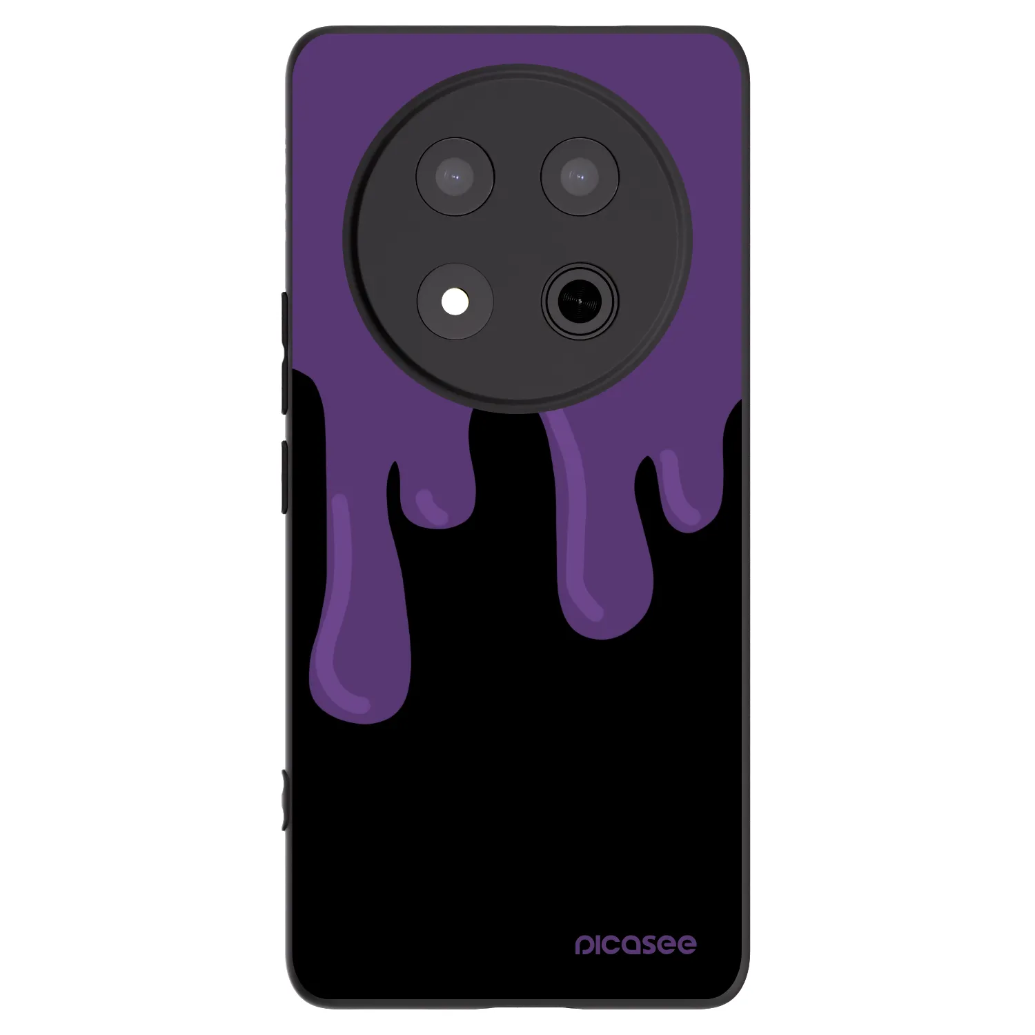 Picasee Μαύρη θήκη σιλικόνης για Honor Magic7 Lite 5G - Purple spooky