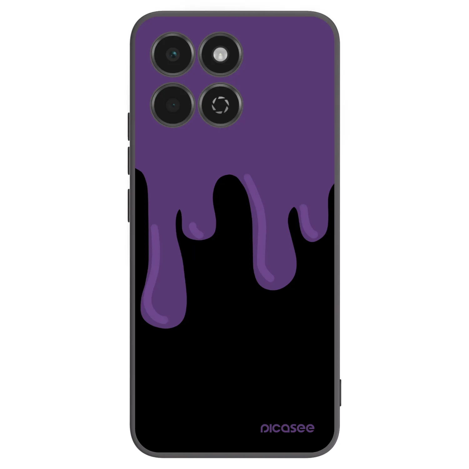 Picasee Μαύρη θήκη σιλικόνης για Honor 200 Smart 5G - Purple spooky