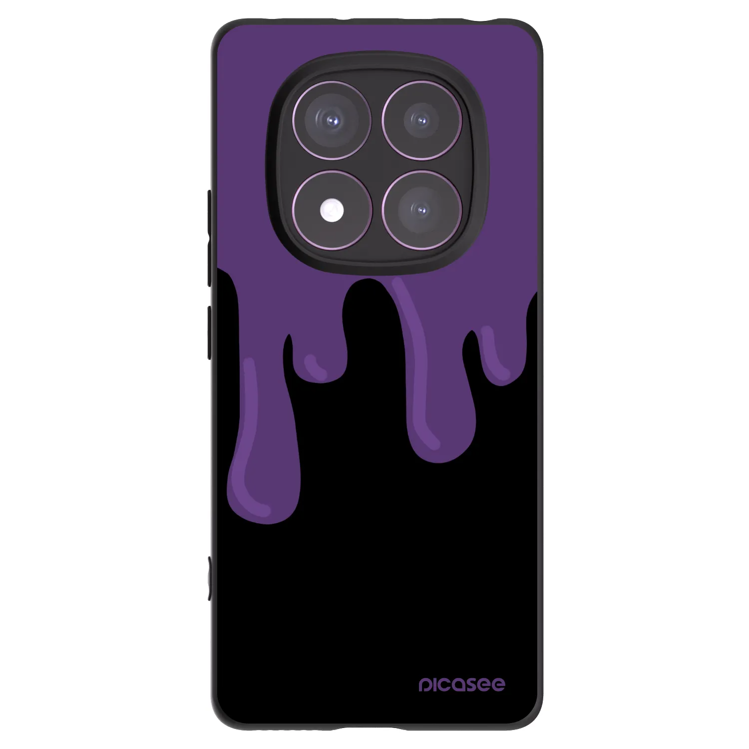 Picasee Μαύρη θήκη σιλικόνης για Xiaomi Redmi Note 14 Pro 4G - Purple spooky