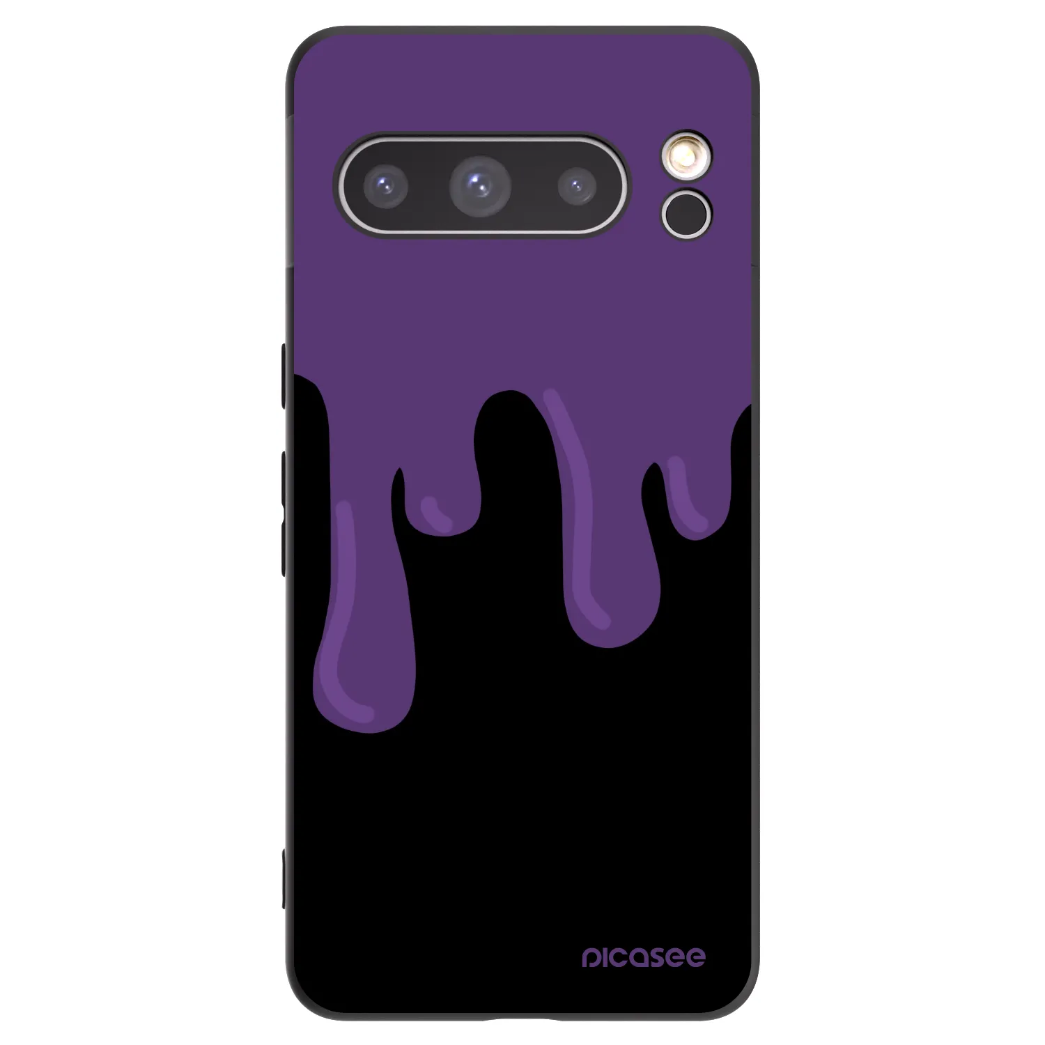 Picasee Μαύρη θήκη σιλικόνης για Google Pixel 8 Pro - Purple spooky