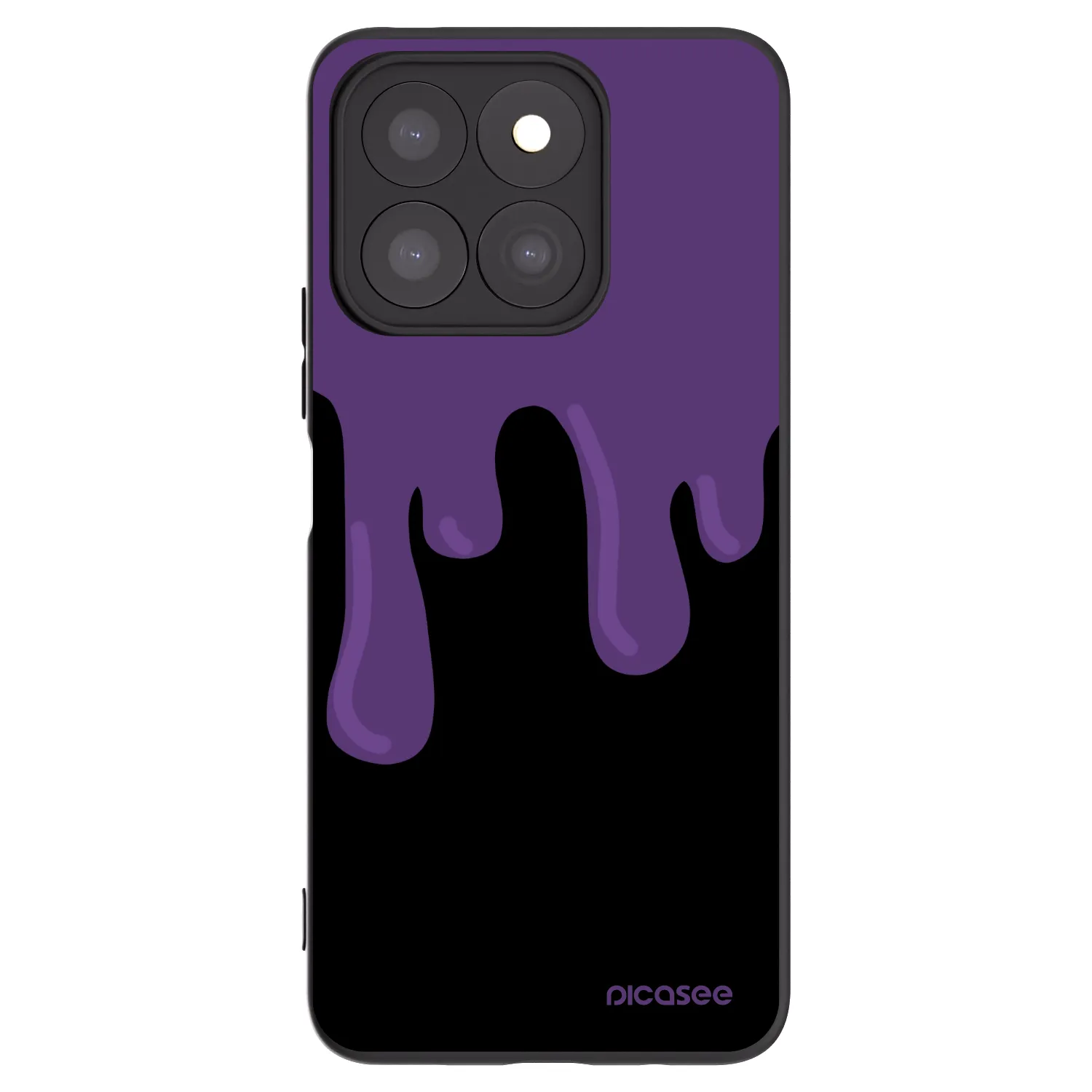 Picasee Μαύρη θήκη σιλικόνης για Honor X8c - Purple spooky