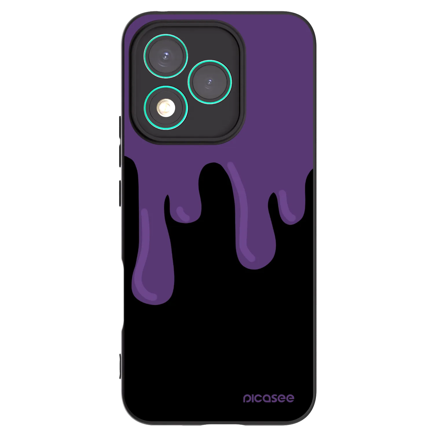 Picasee Μαύρη θήκη σιλικόνης για Honor 400 Lite 5G - Purple spooky