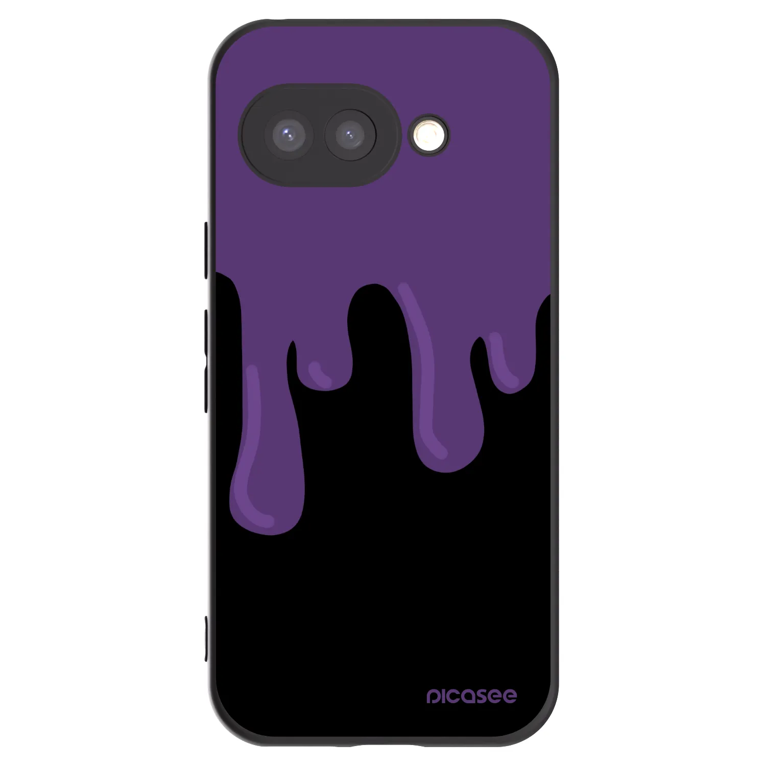 Picasee Μαύρη θήκη σιλικόνης για Google Pixel 9a - Purple spooky