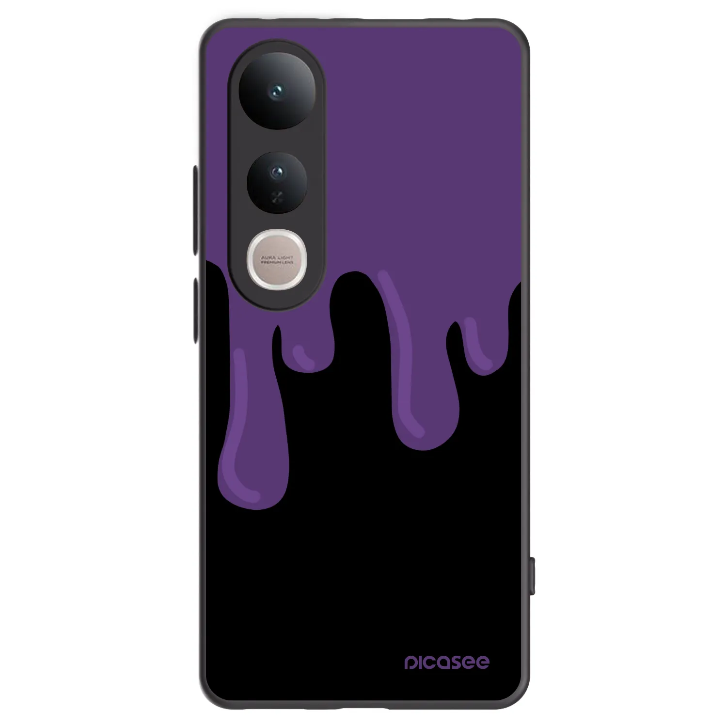 Picasee Μαύρη θήκη σιλικόνης για Vivo V50 Lite 5G - Purple spooky
