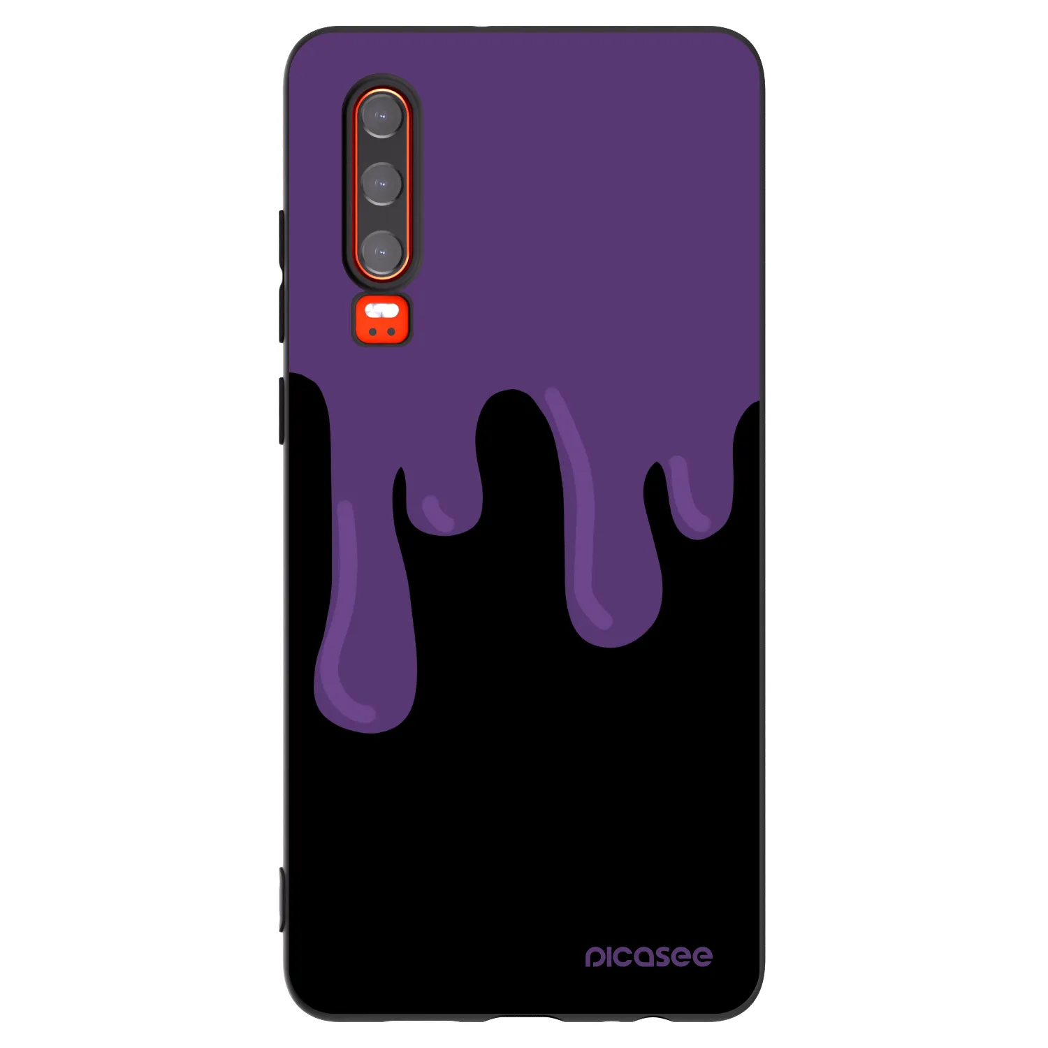 Picasee Μαύρη θήκη σιλικόνης για Huawei P30 - Purple spooky