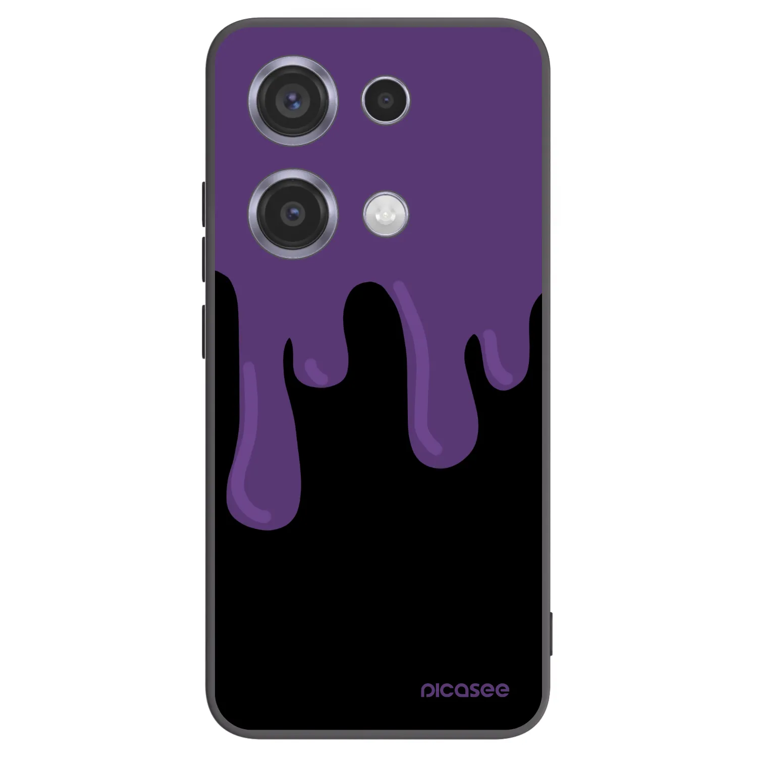 Picasee Μαύρη θήκη σιλικόνης για Xiaomi Redmi Note 14S - Purple spooky