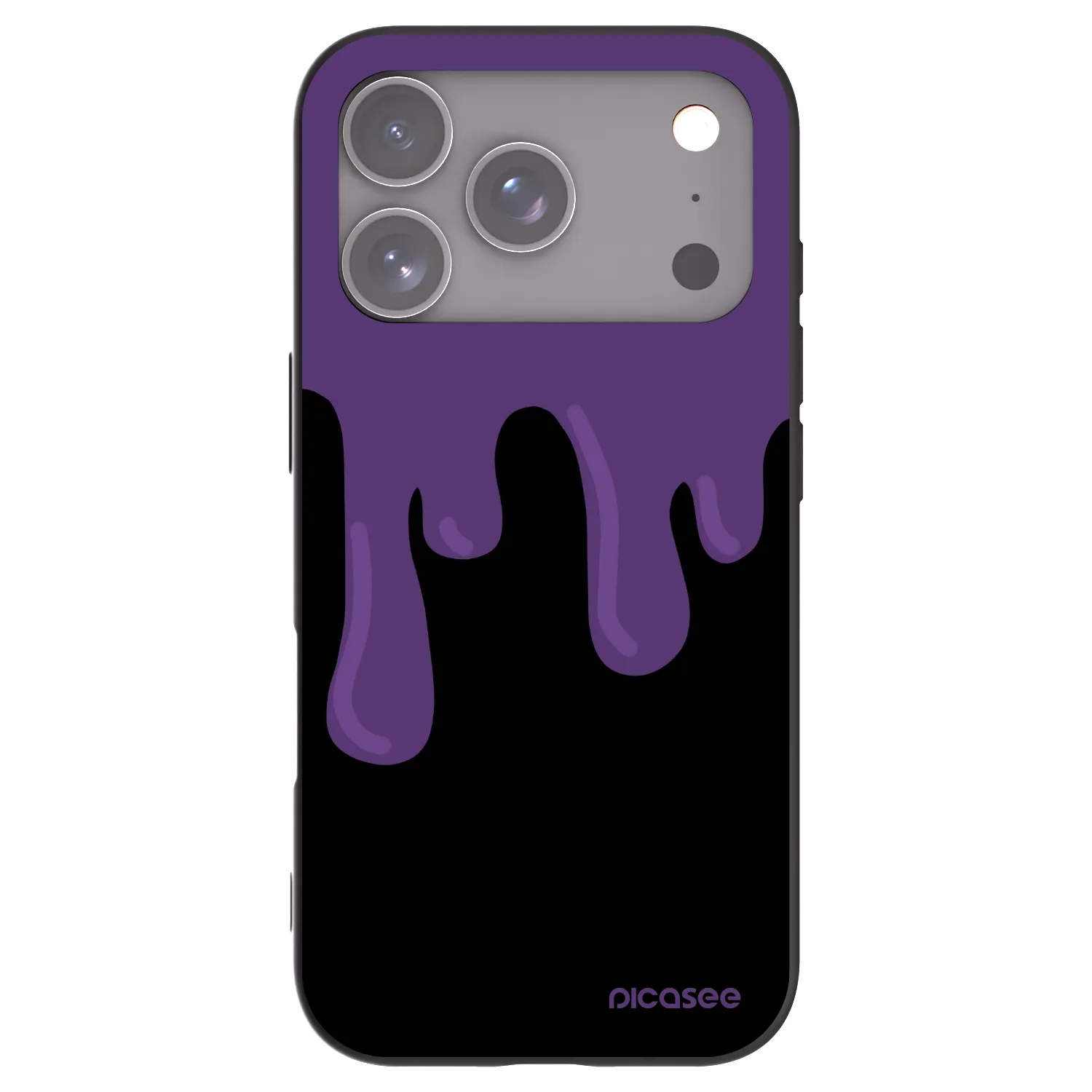 Picasee Μαύρη θήκη σιλικόνης για Apple iPhone 17 Pro - Purple spooky