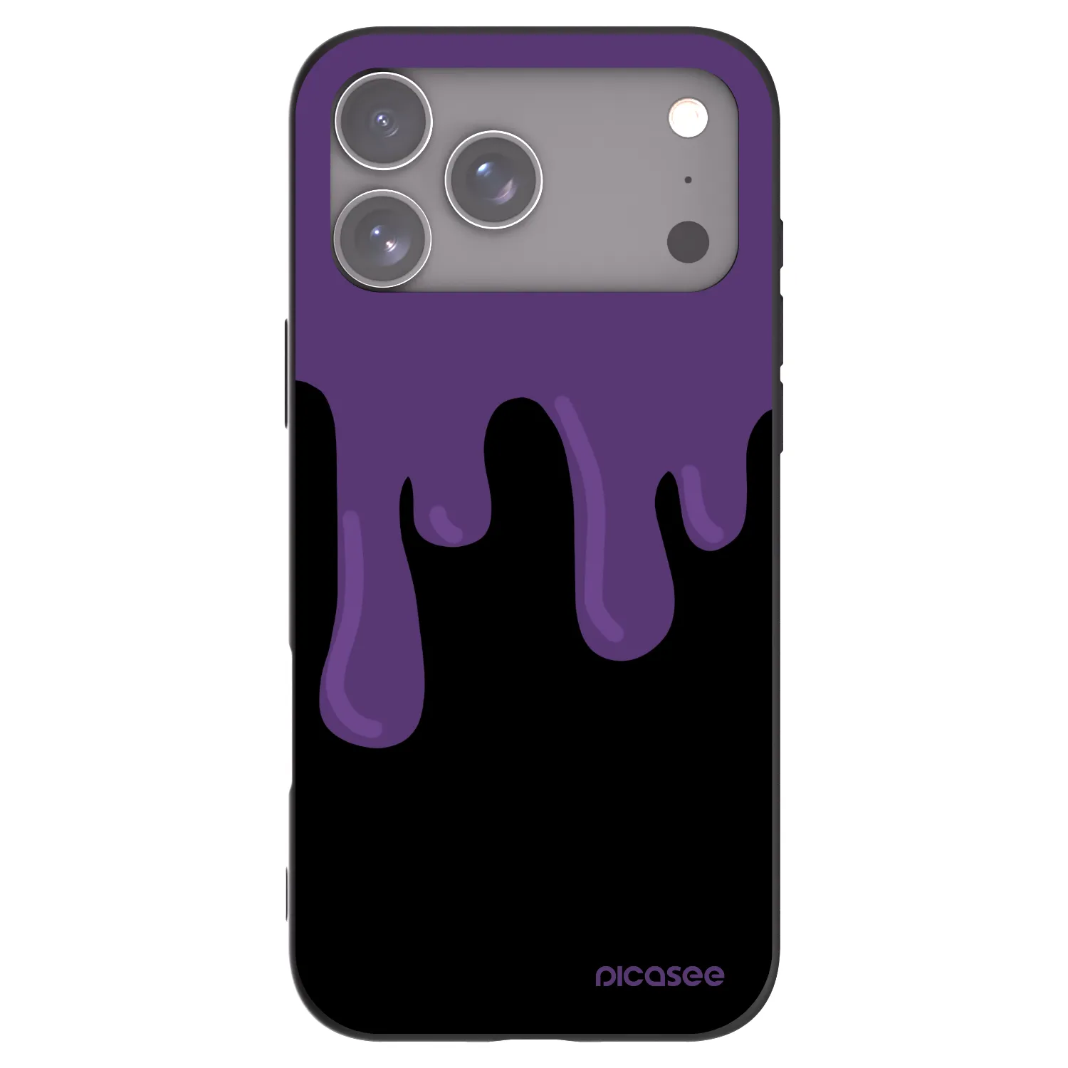 Picasee Μαύρη θήκη σιλικόνης για Apple iPhone 17 Pro Max - Purple spooky
