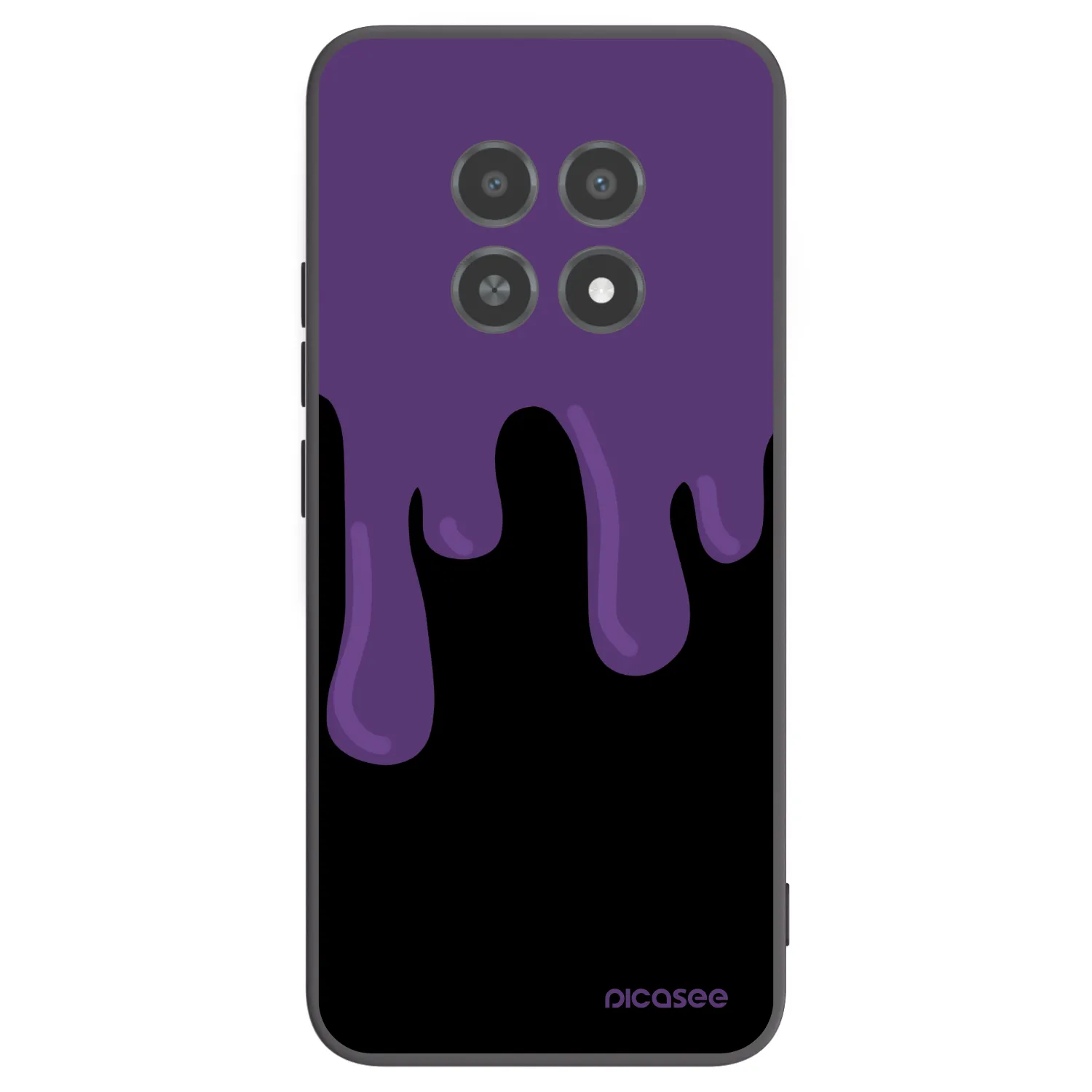 Picasee Μαύρη θήκη σιλικόνης για Realme 12X - Purple spooky