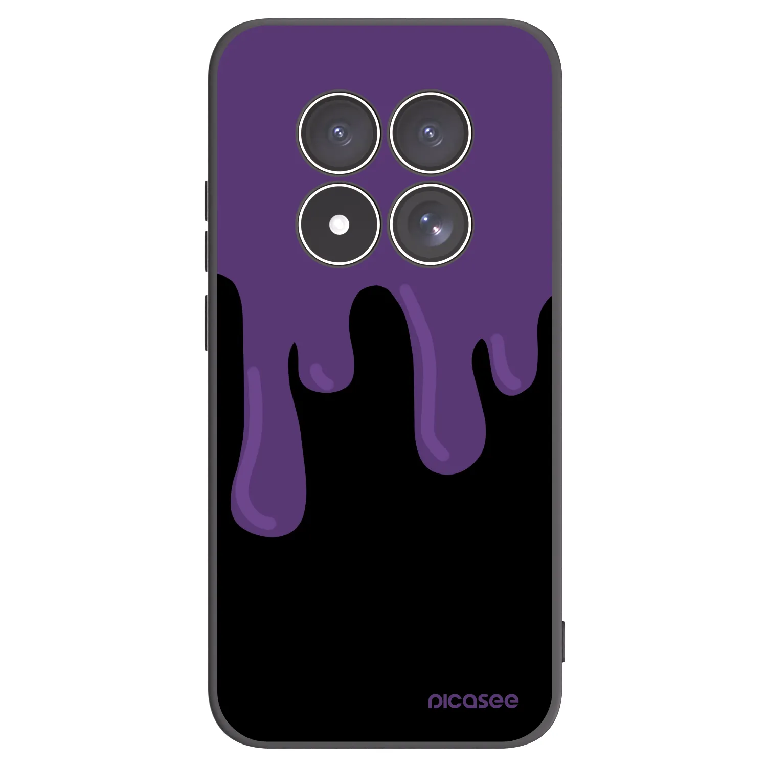Picasee Μαύρη θήκη σιλικόνης για Xiaomi Redmi Note 15 Pro 4G - Purple spooky