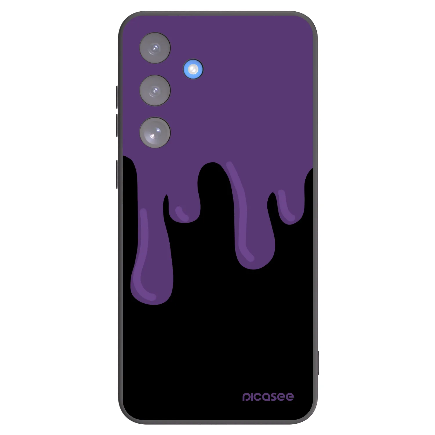 Picasee Μαύρη θήκη σιλικόνης για Samsung Galaxy S25 FE 5G - Purple spooky