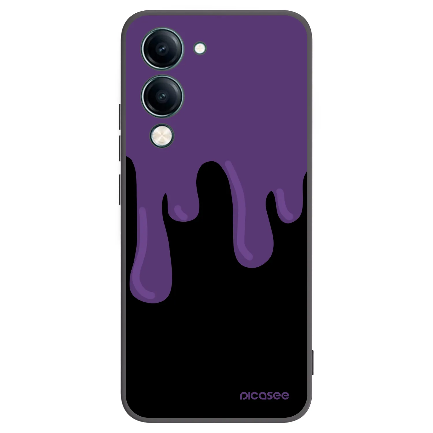 Picasee Μαύρη θήκη σιλικόνης για Vivo Y29s 5G - Purple spooky