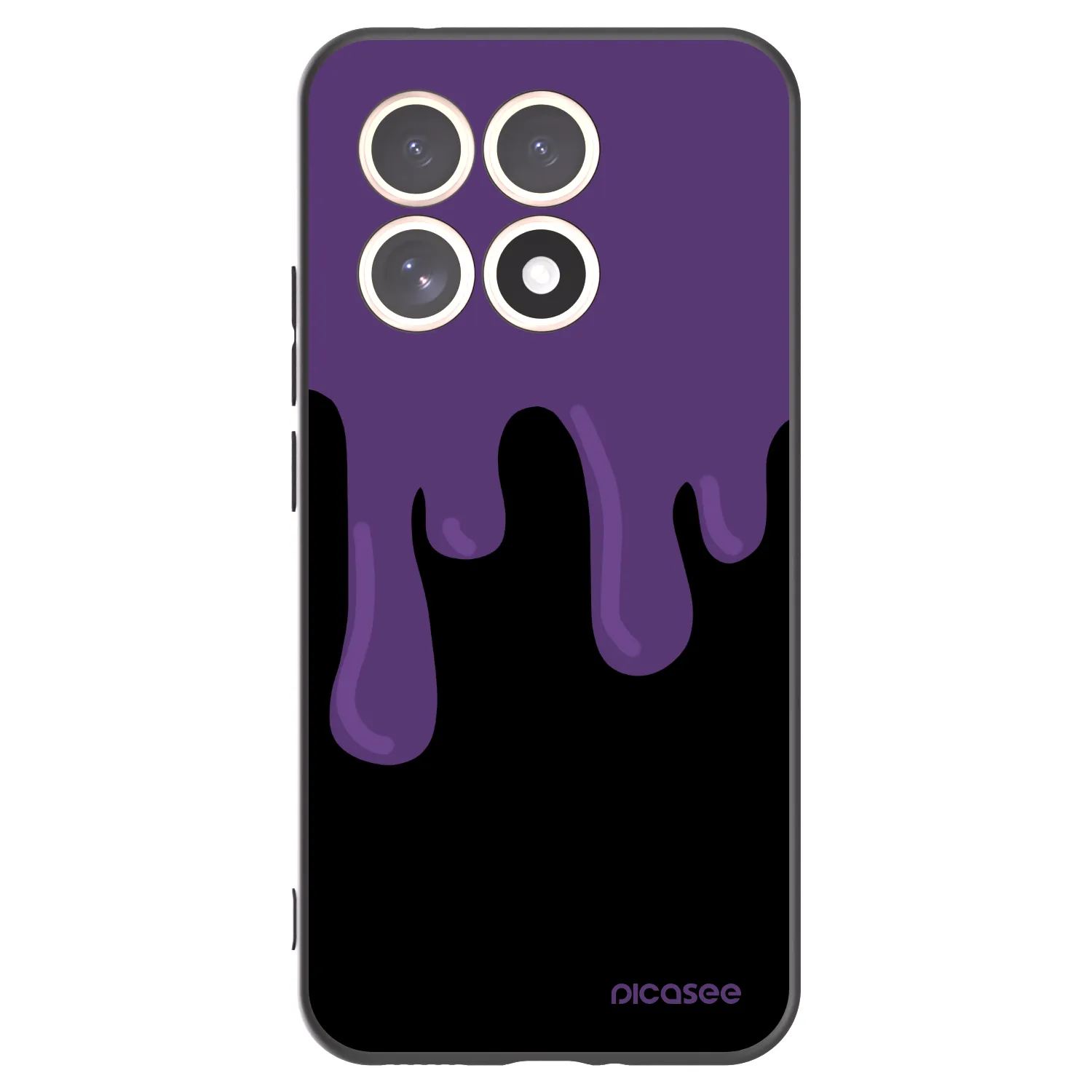 Picasee Μαύρη θήκη σιλικόνης για Xiaomi 15T - Purple spooky