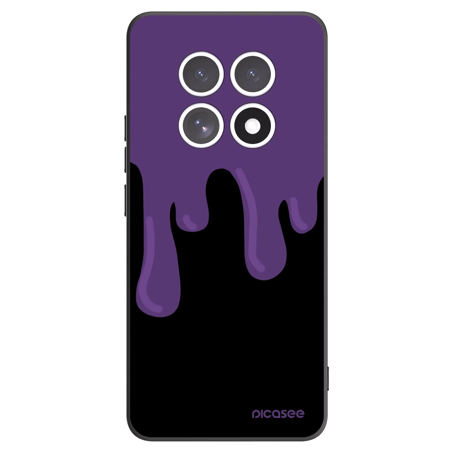 Picasee Μαύρη θήκη σιλικόνης για Xiaomi Redmi Note 15 4G - Purple spooky
