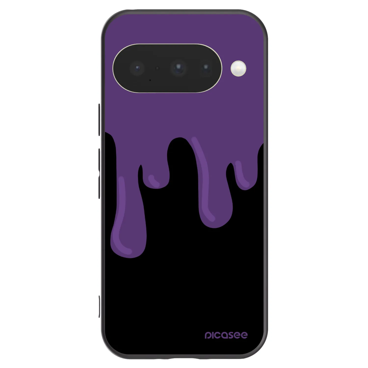 Picasee Μαύρη θήκη σιλικόνης για Google Pixel 10 - Purple spooky