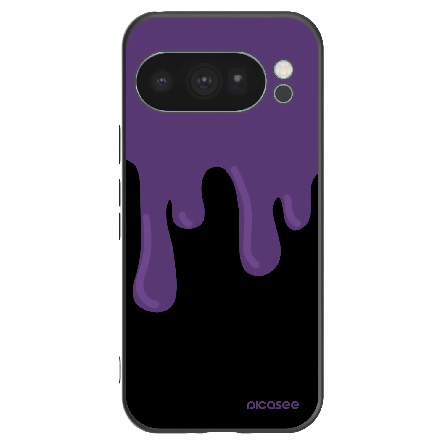 Picasee Μαύρη θήκη σιλικόνης για Google Pixel 10 Pro - Purple spooky
