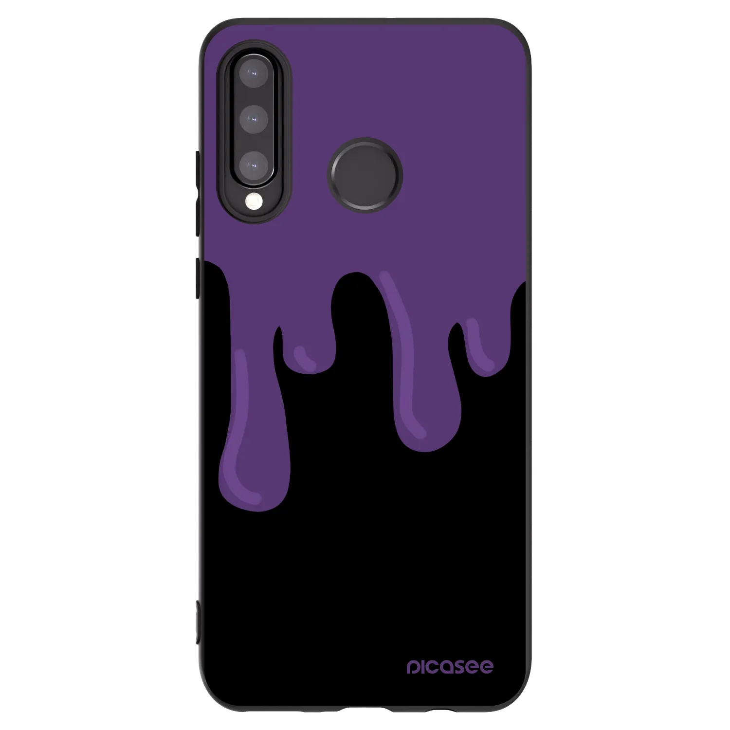 Picasee Μαύρη θήκη σιλικόνης για Huawei P30 Lite - Purple spooky