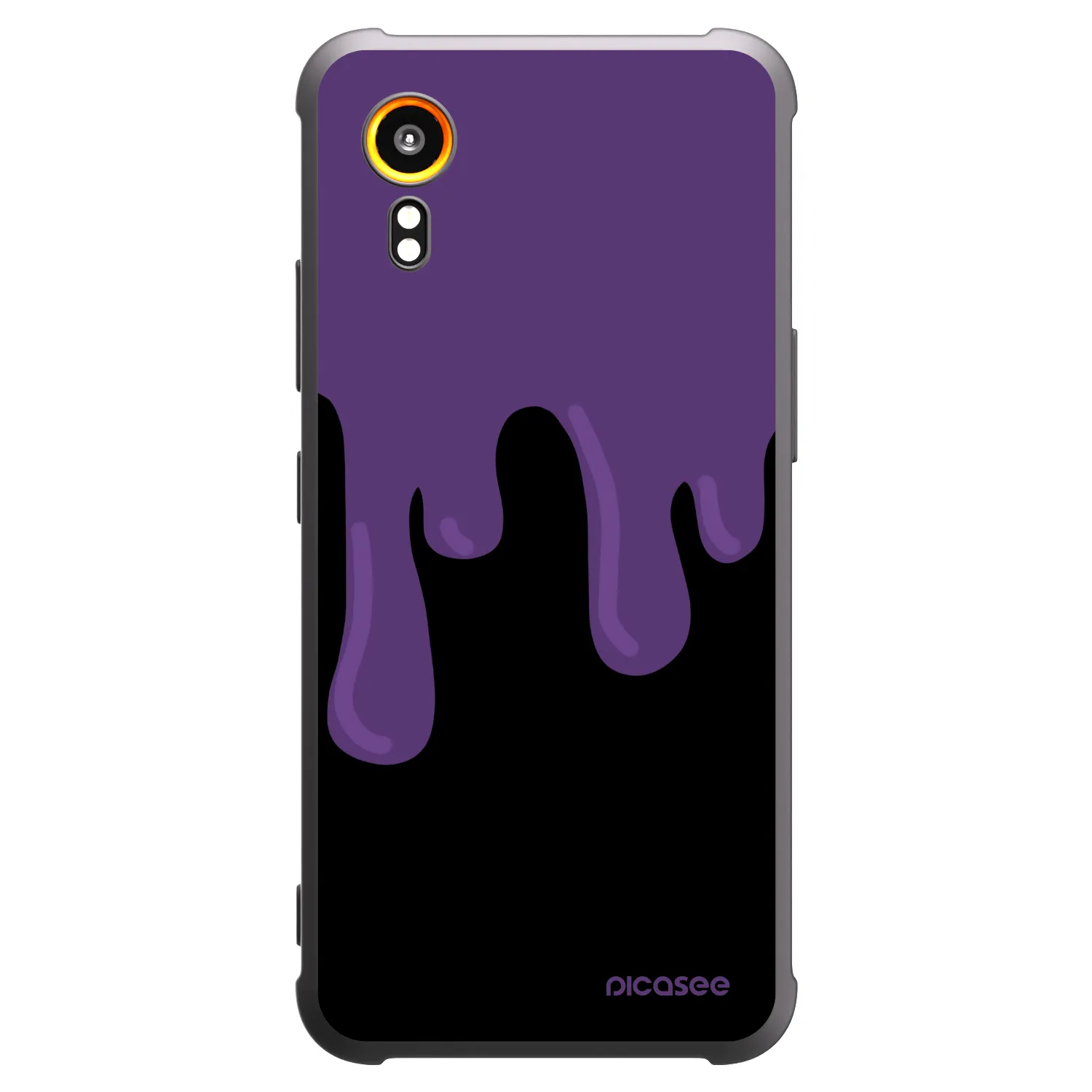 Picasee Μαύρη θήκη σιλικόνης για Samsung Galaxy XCover 7 - Purple spooky